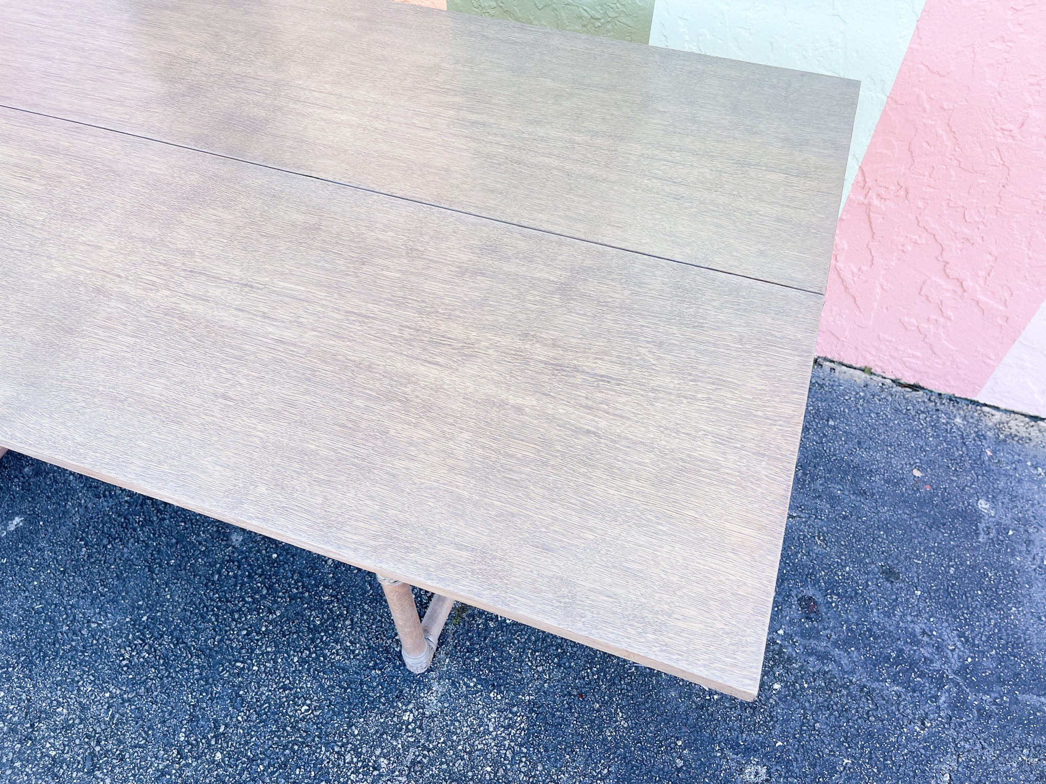 McGuire Flip Top Rattan Table - Image 5
