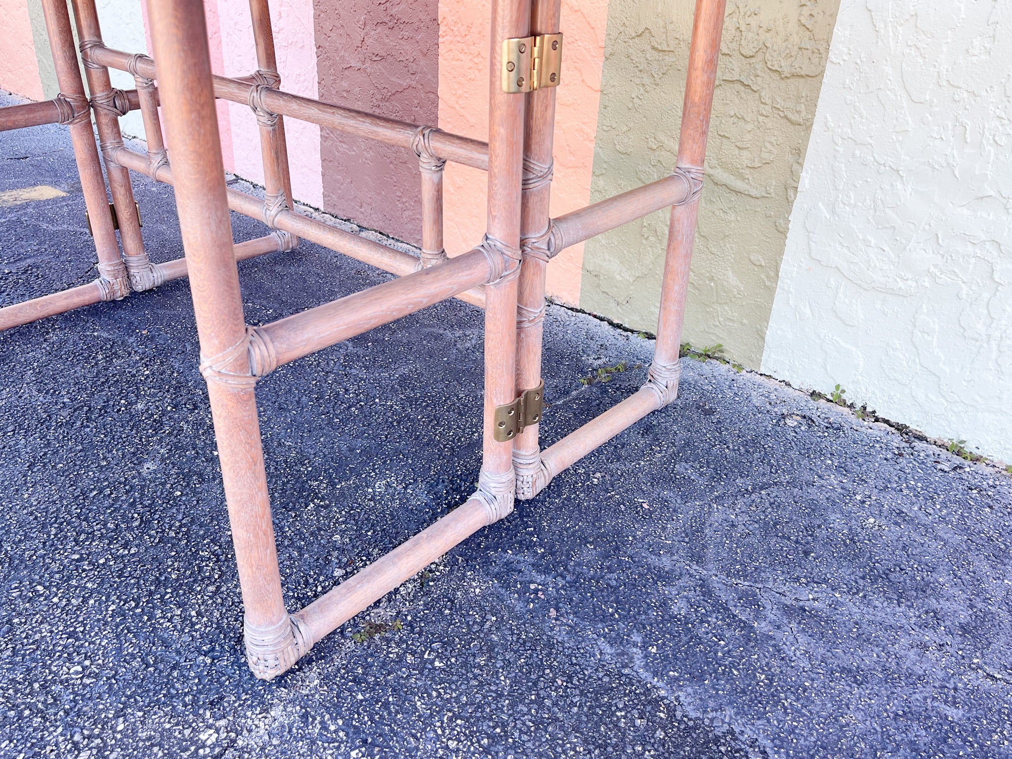 McGuire Flip Top Rattan Table - Image 6