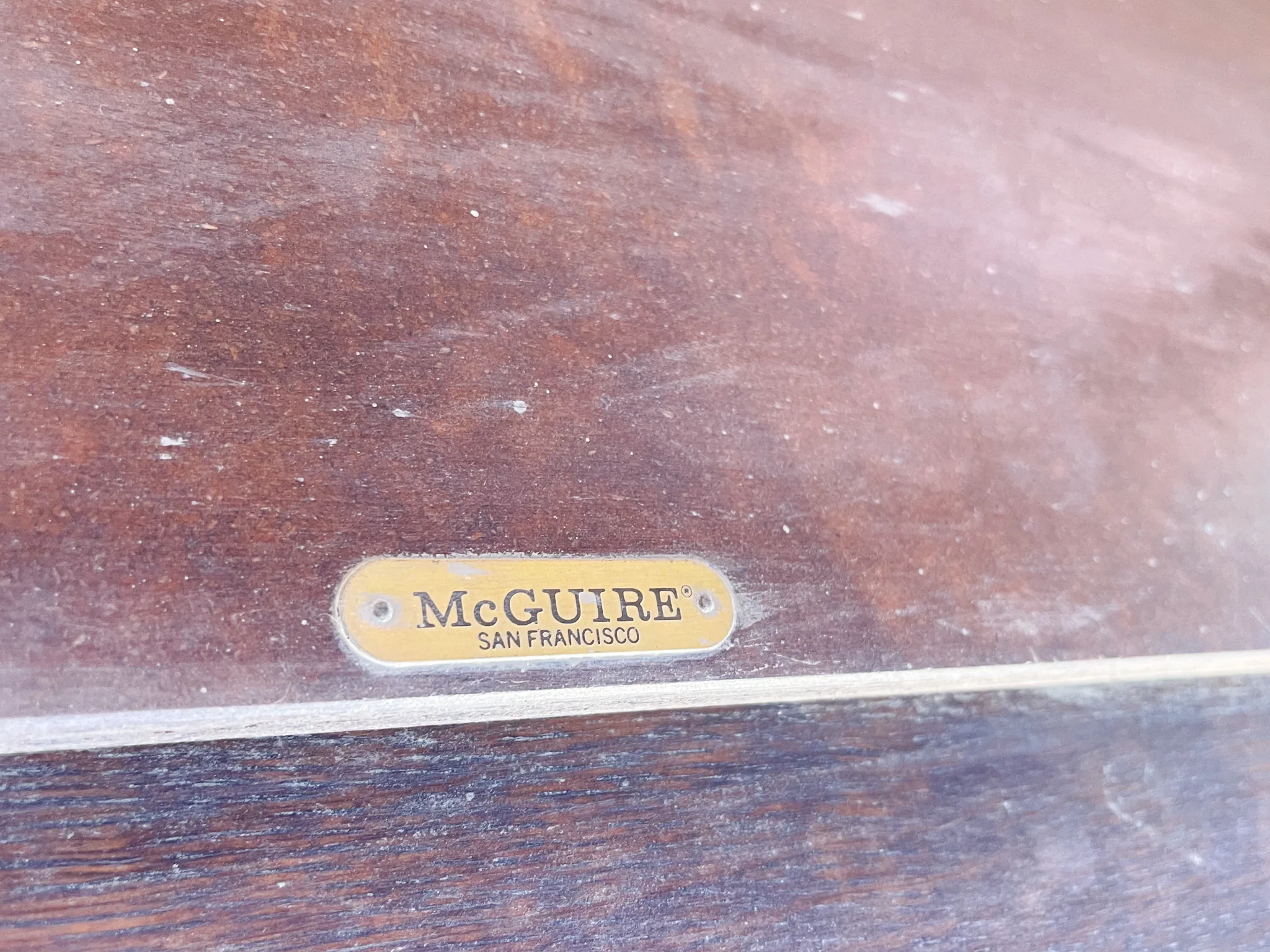 McGuire Flip Top Rattan Table - Image 9