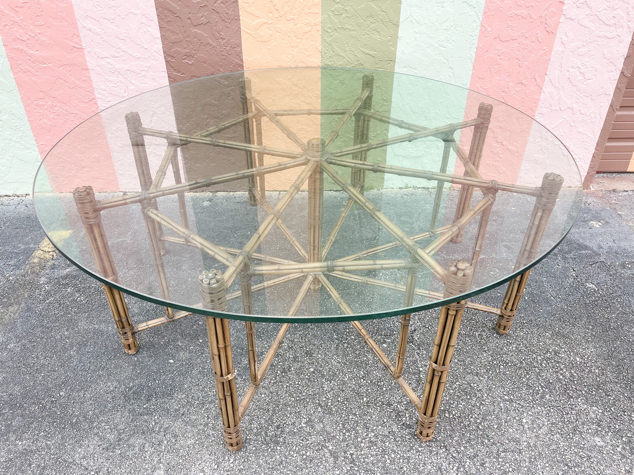 McGuire Rattan Dining Table - Image 2