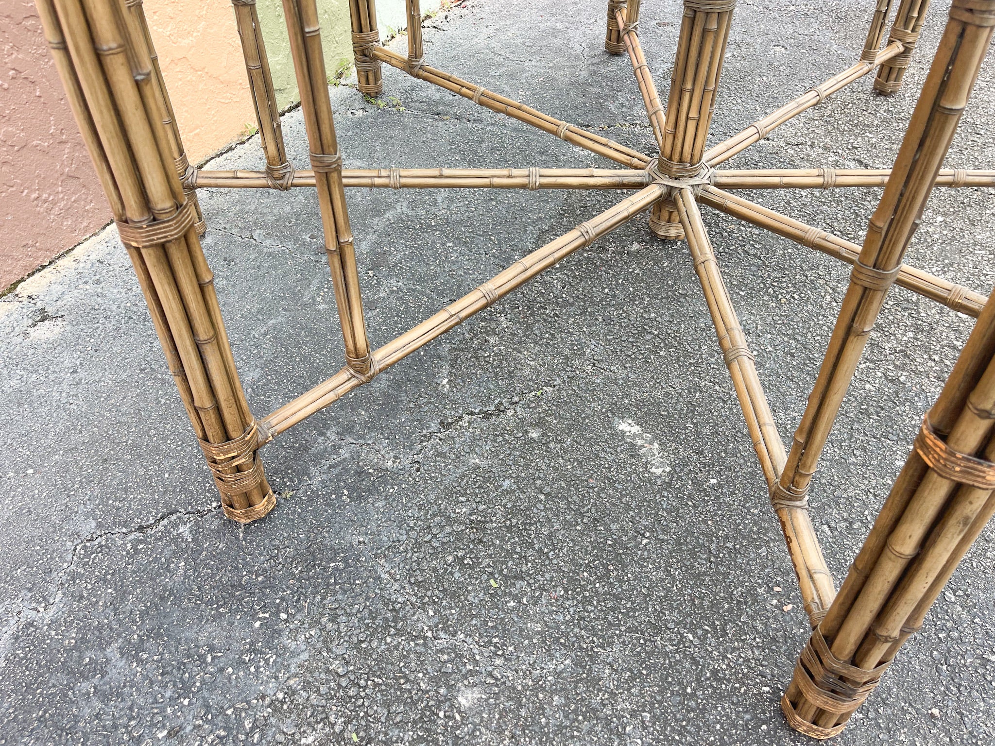 McGuire Rattan Dining Table - Image 3