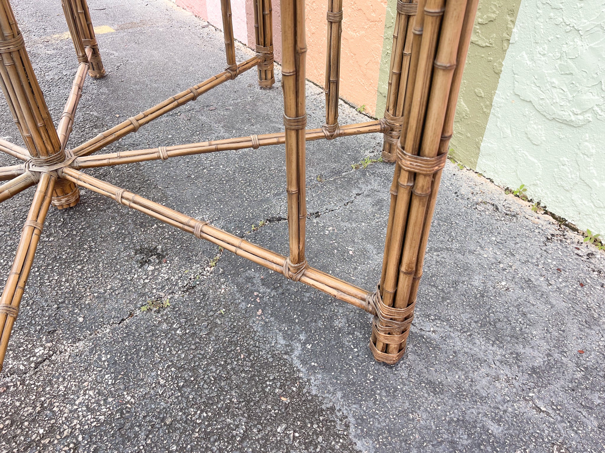 McGuire Rattan Dining Table - Image 4