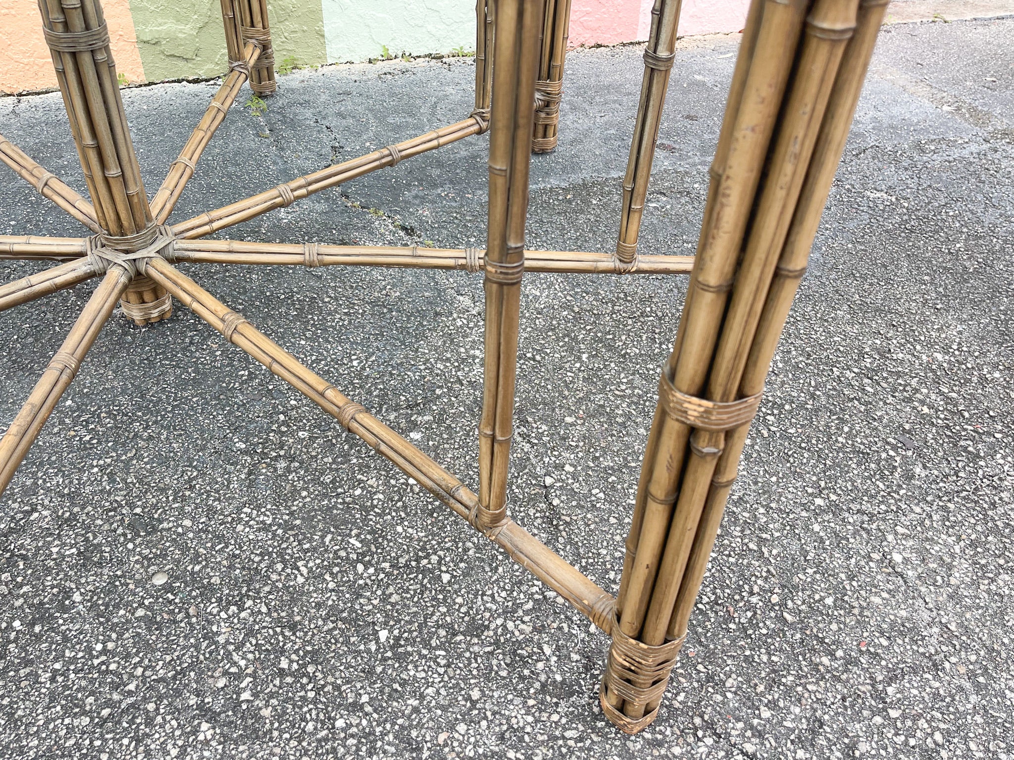 McGuire Rattan Dining Table - Image 5
