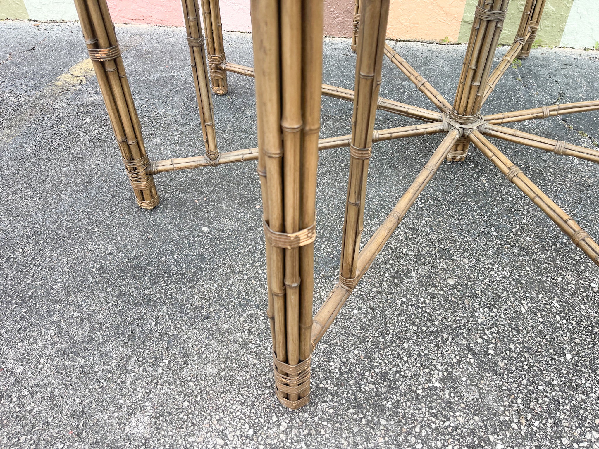 McGuire Rattan Dining Table - Image 6