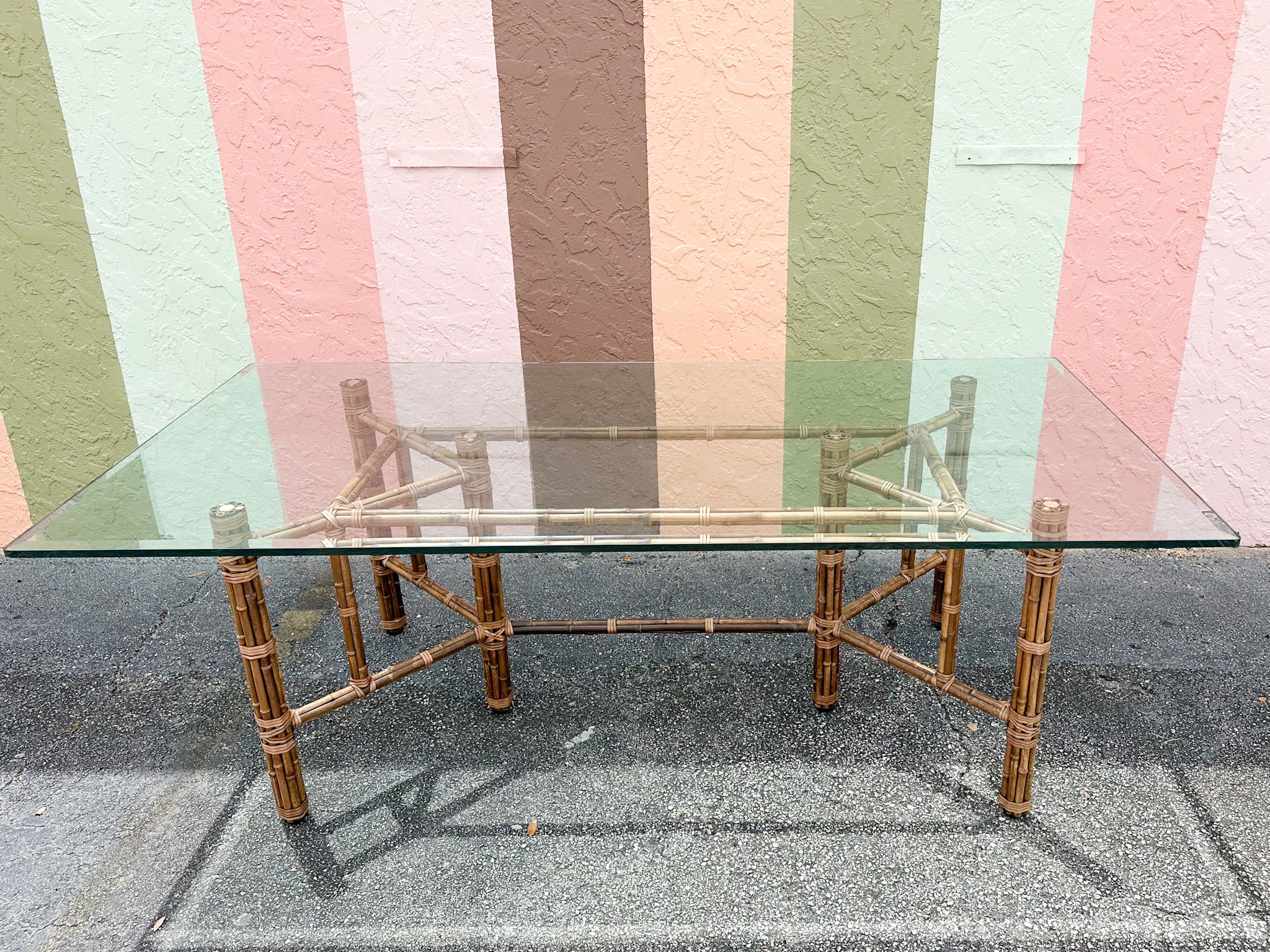 McGuire Rattan Dining Table - Image 3