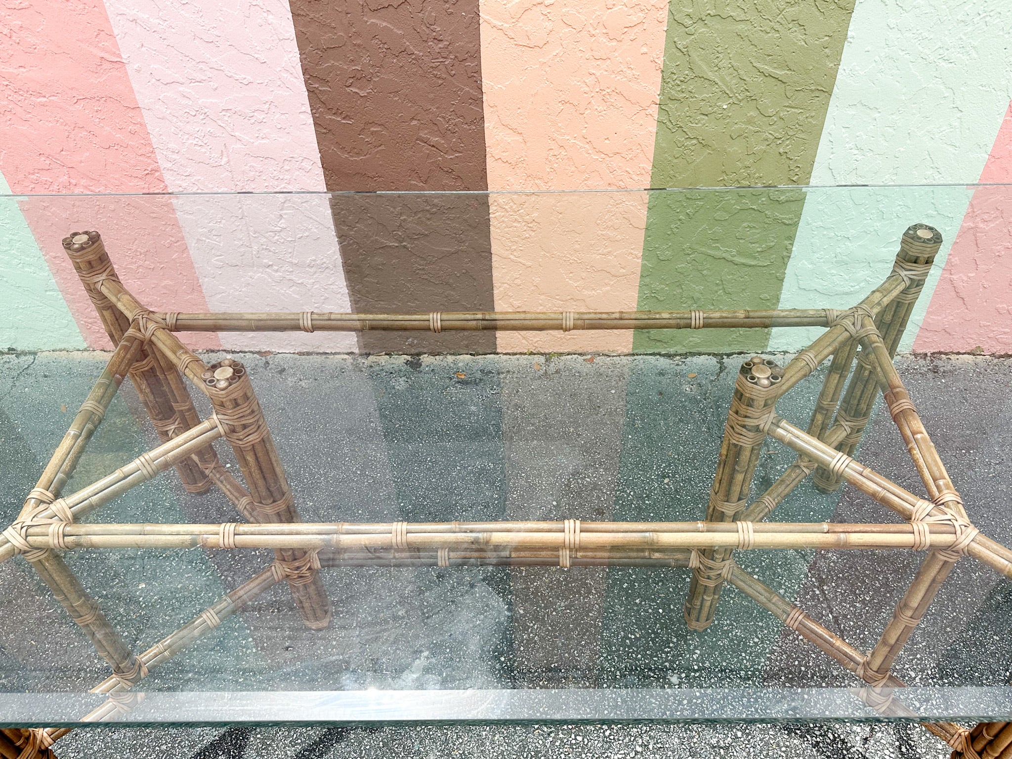 McGuire Rattan Dining Table - Image 4