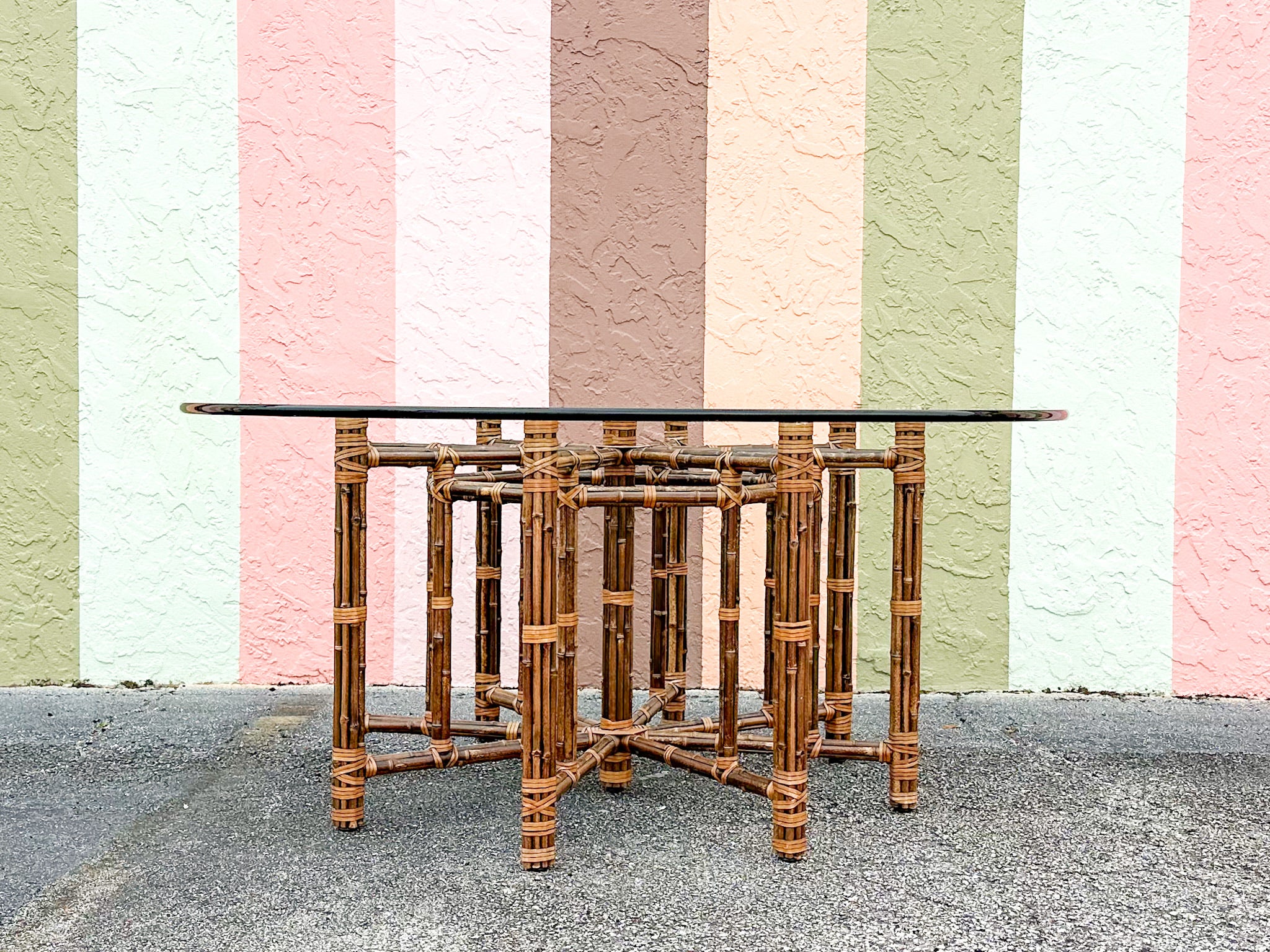 McGuire Rattan Dining Table