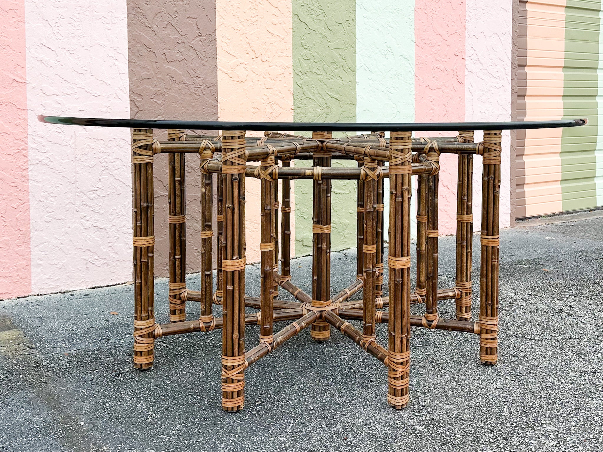 McGuire Rattan Dining Table - Image 2