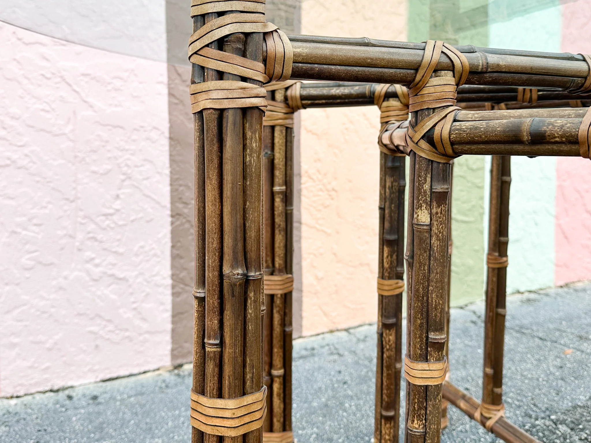 McGuire Rattan Dining Table - Image 6