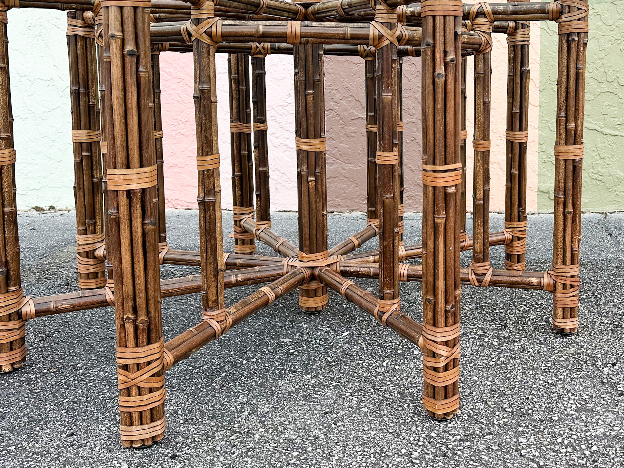 McGuire Rattan Dining Table - Image 8