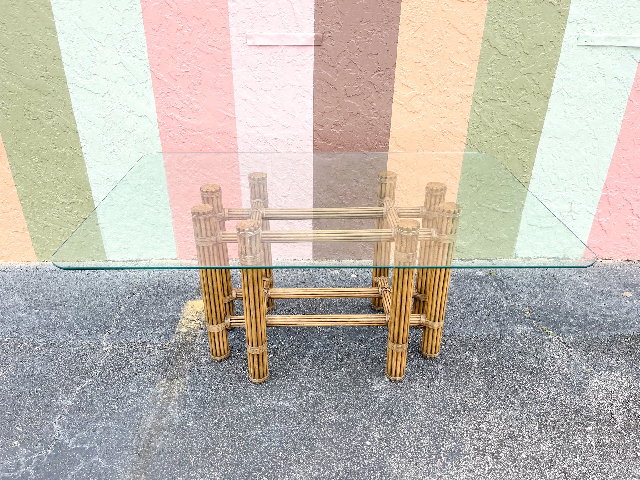 McGuire Style Dining Table - Image 4