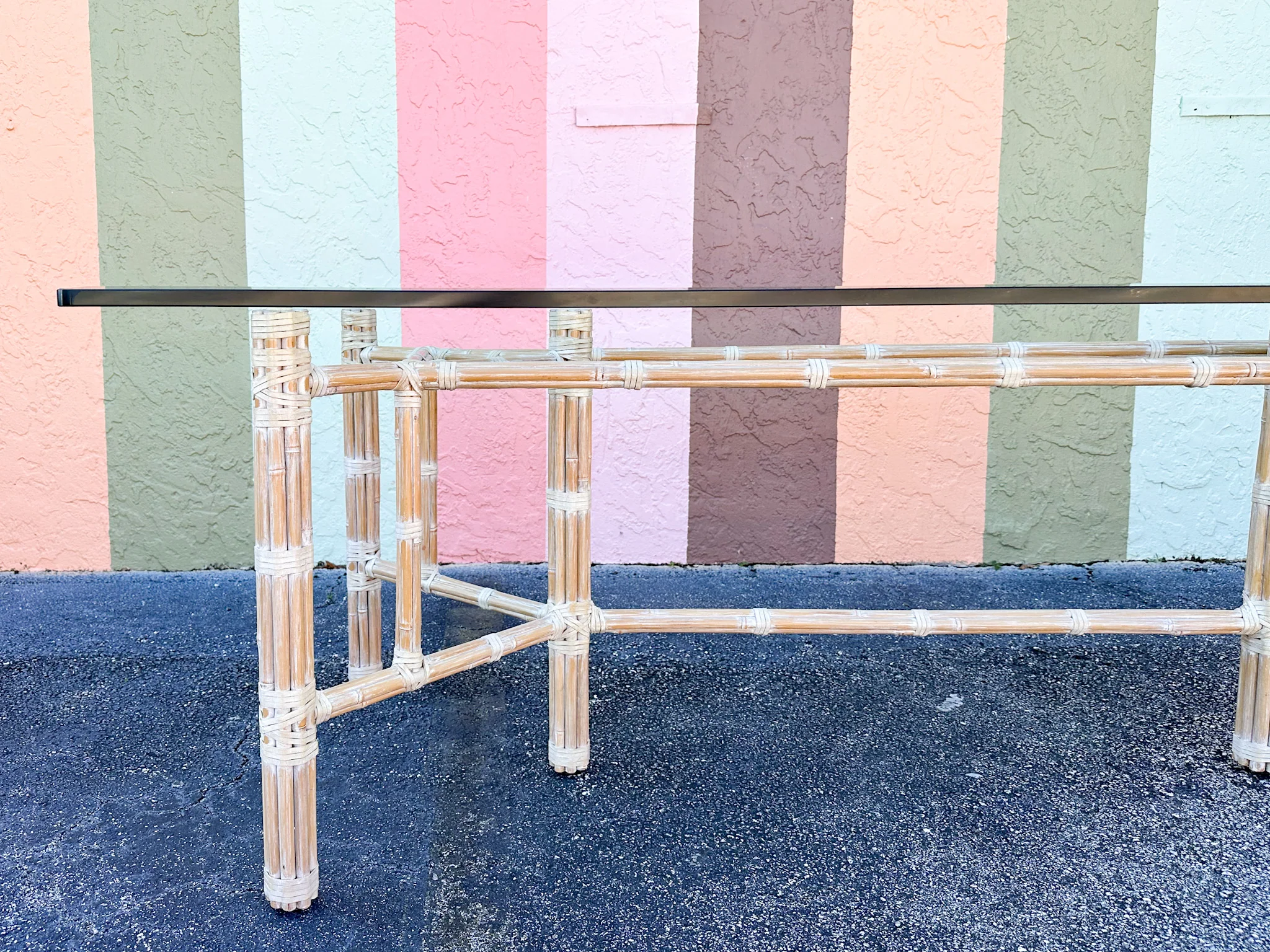 McGuire Rattan Dining Table - Image 2