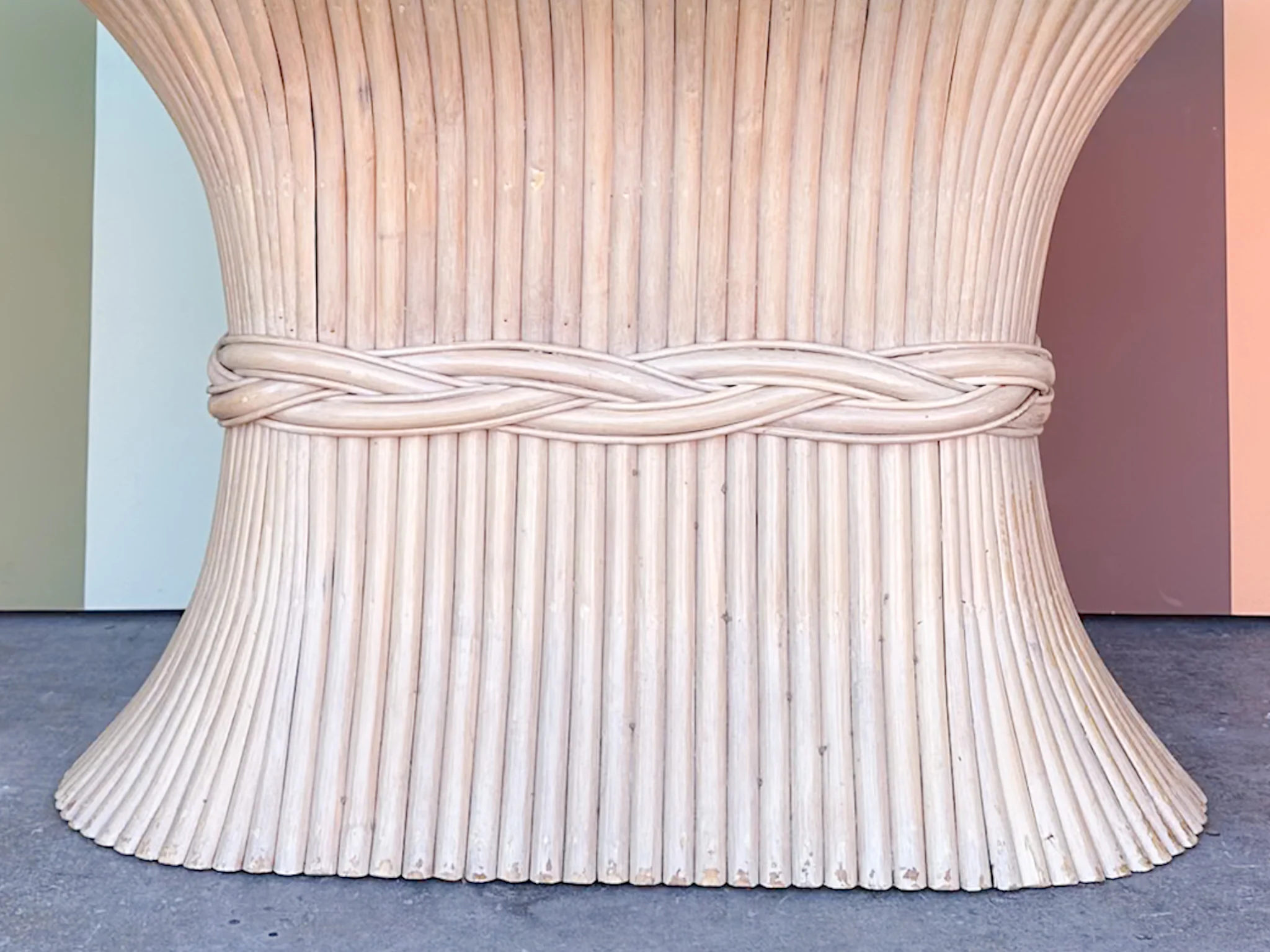 McGuire Style Sheaf of Wheat Dining Table - Image 7