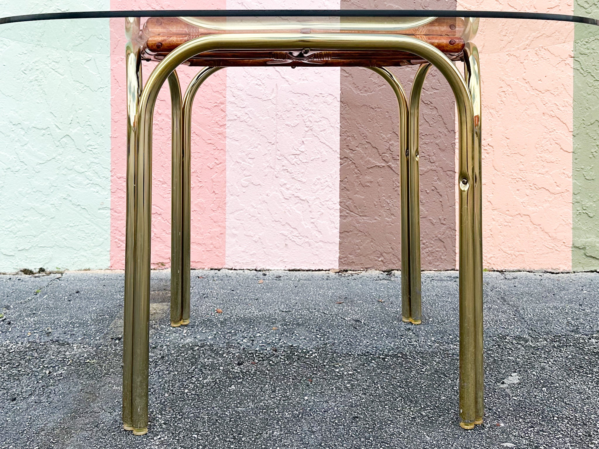 MCM Cantilever Rattan Dining Set - Image 14