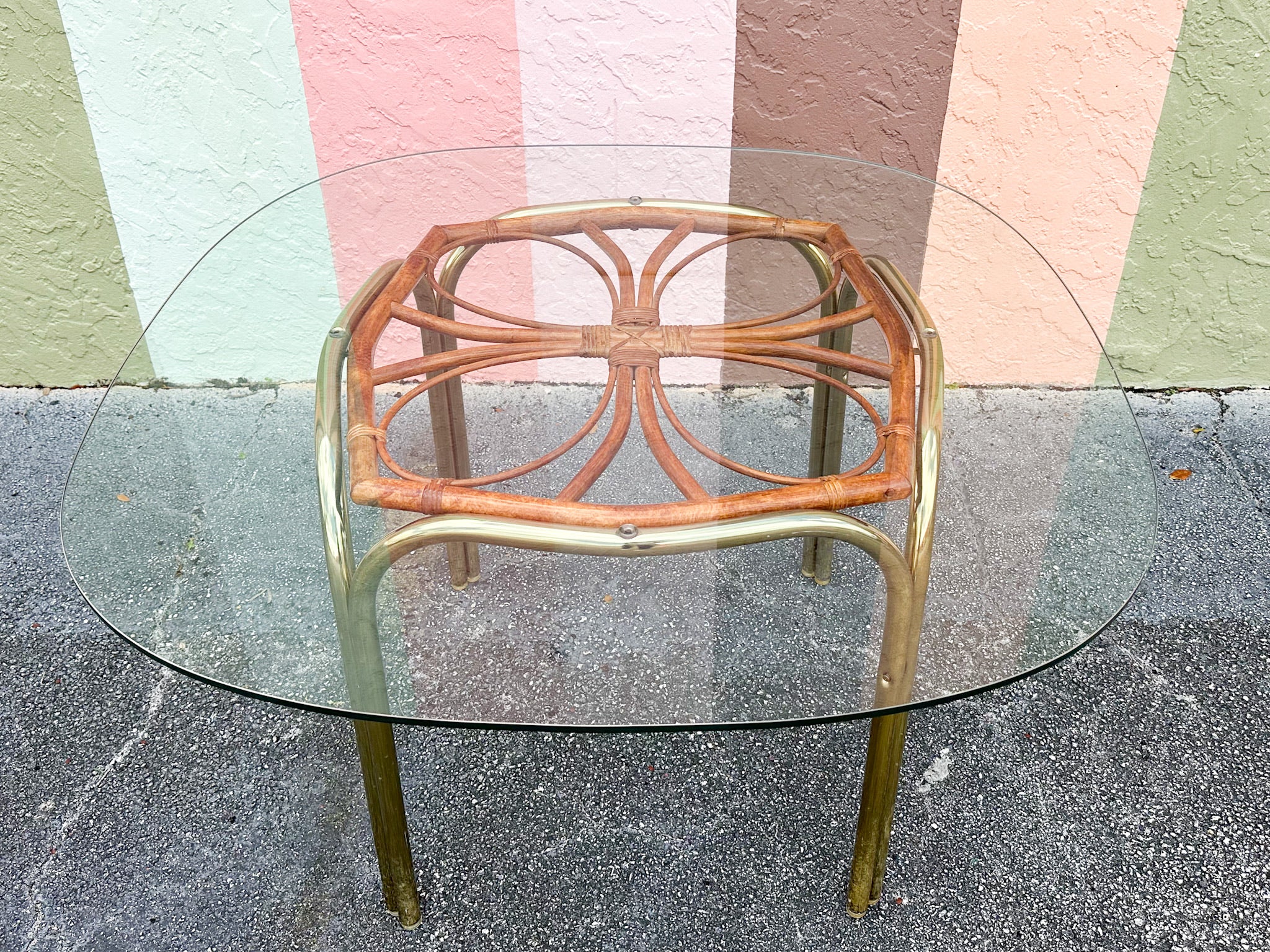 MCM Cantilever Rattan Dining Set - Image 15