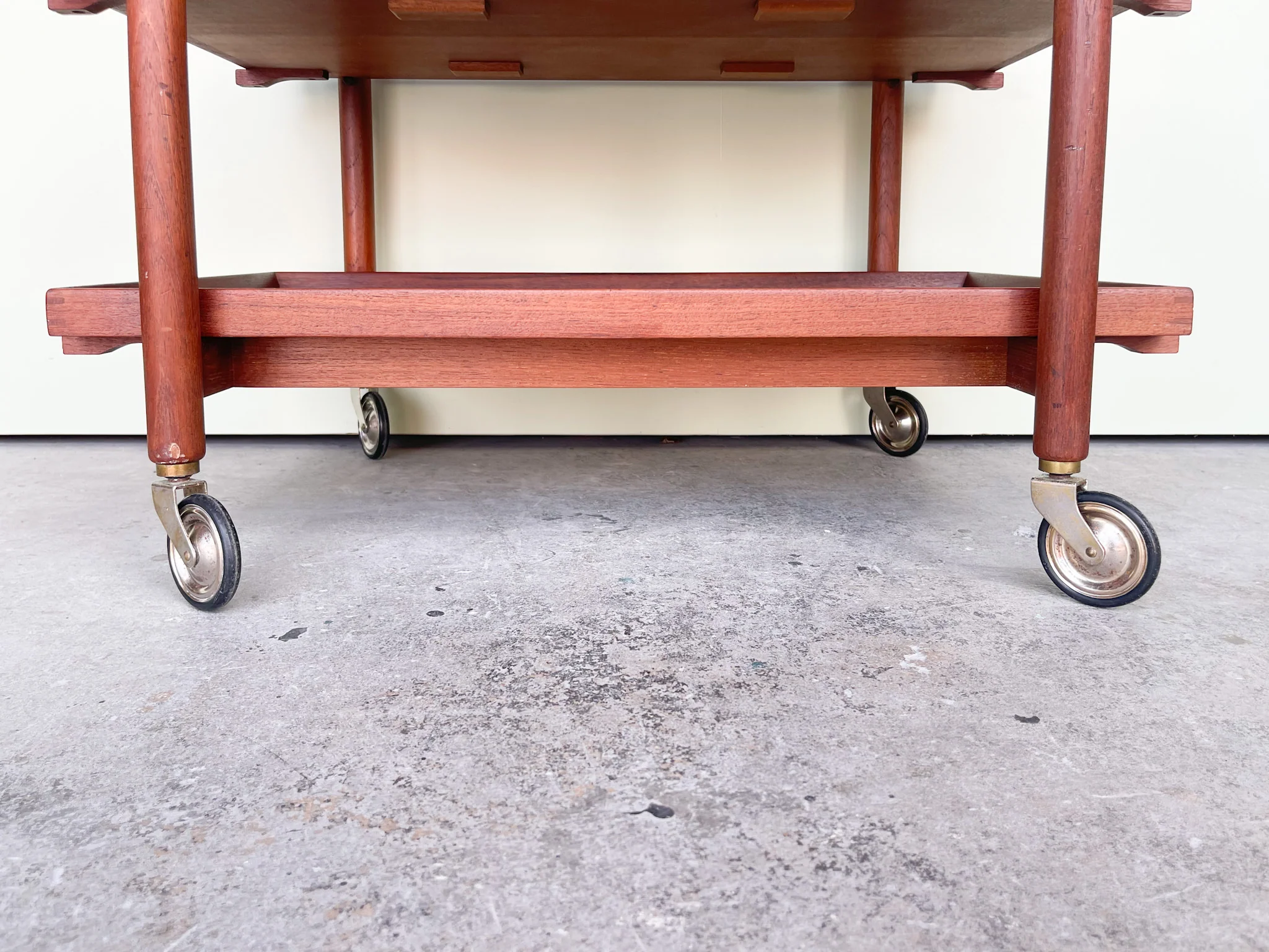 MCM Danish Three Tier Bar Cart with Removable Trays - Image 8