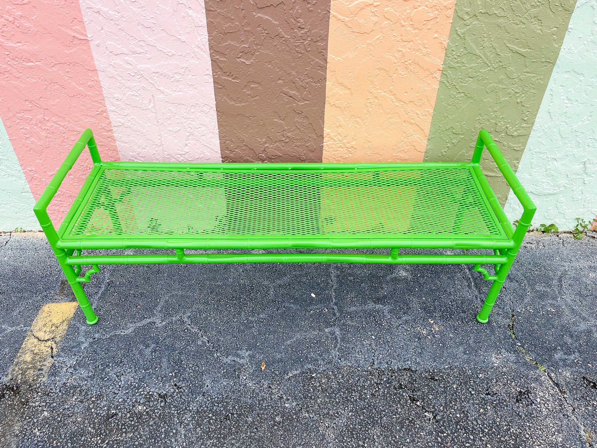 Meadowcraft Faux Bamboo Bench - Image 2