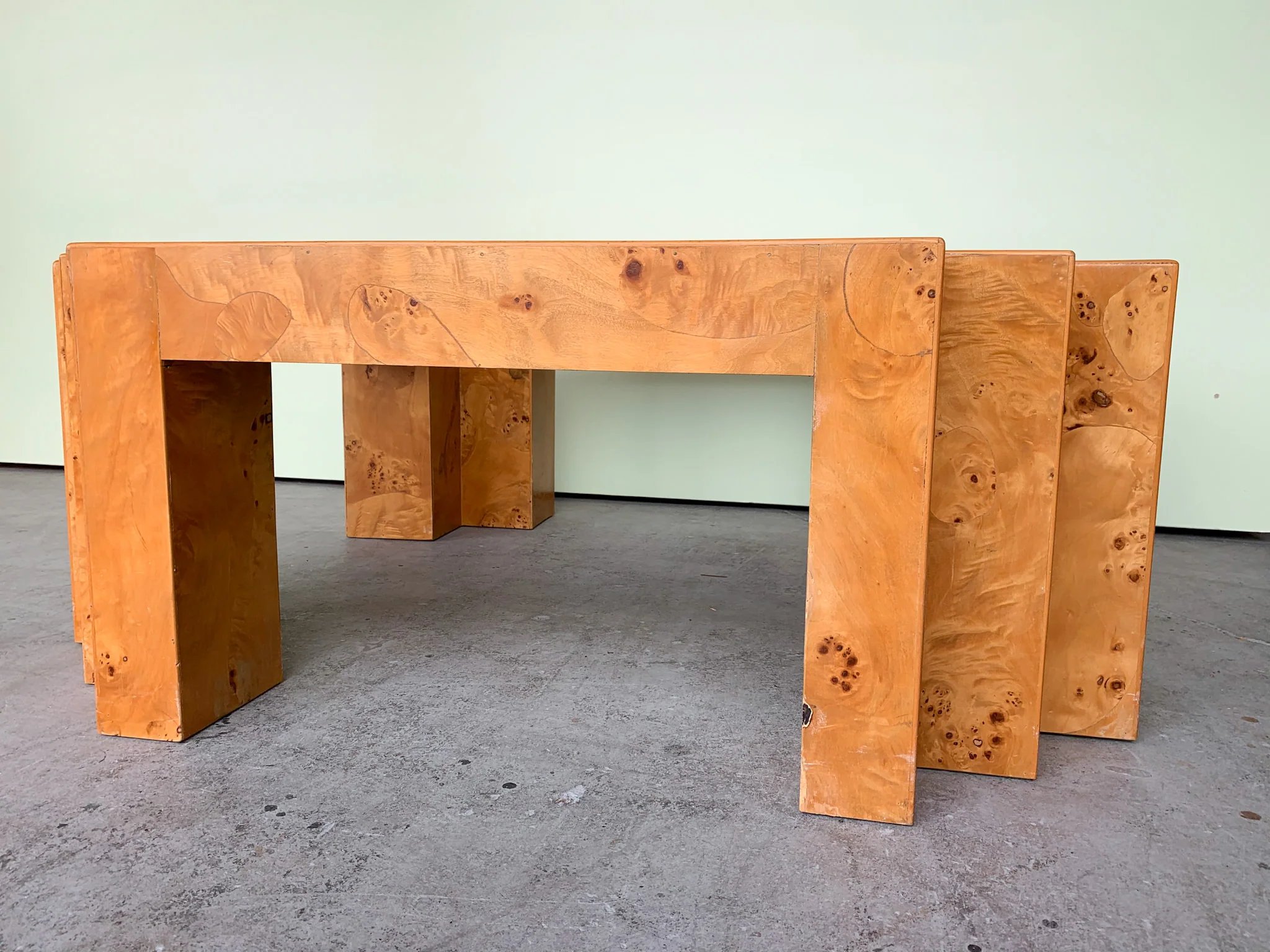 Milo Baughman Burlwood Cocktail Table - Image 3