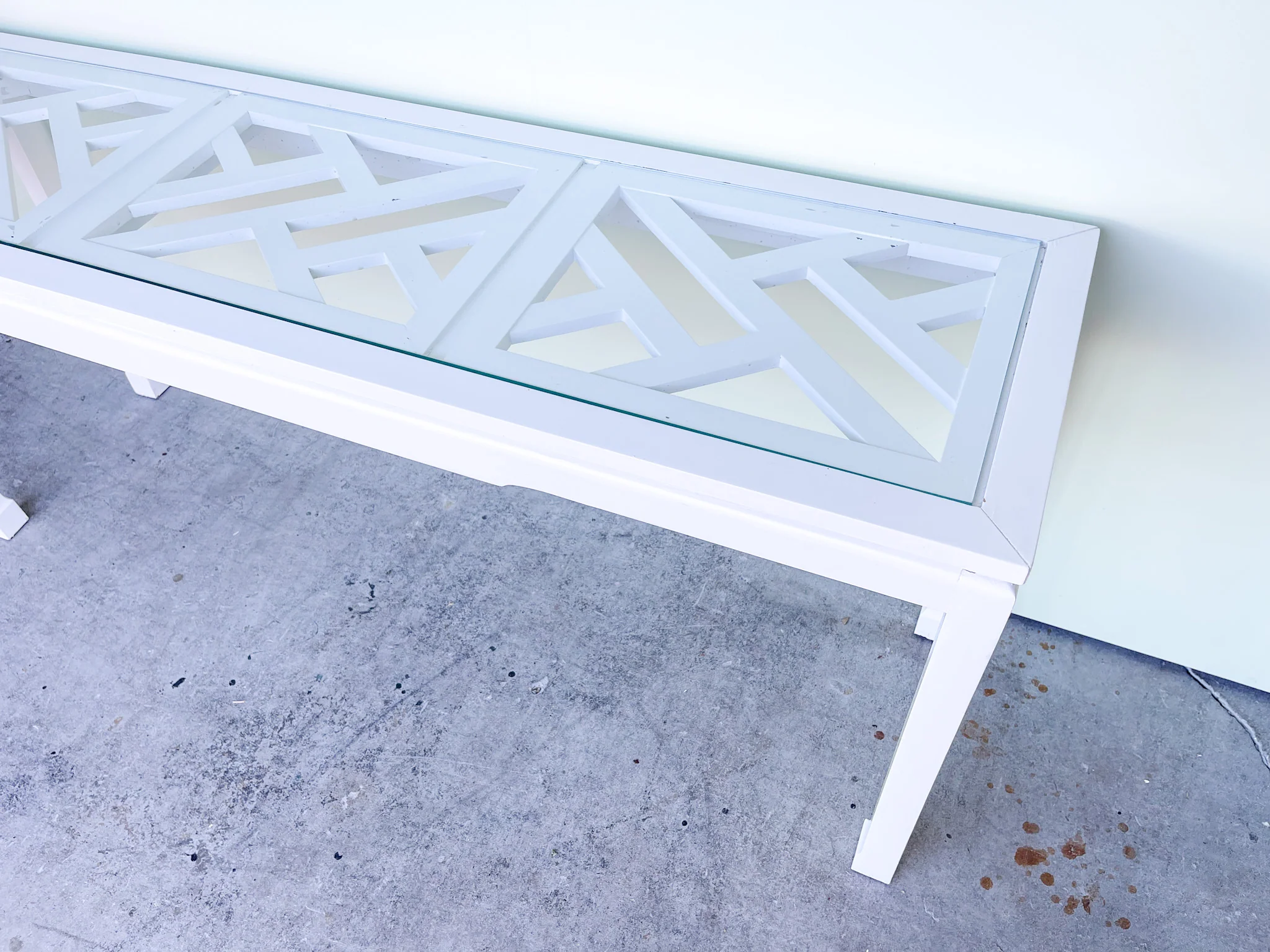 Ming Style Chippendale Console - Image 5