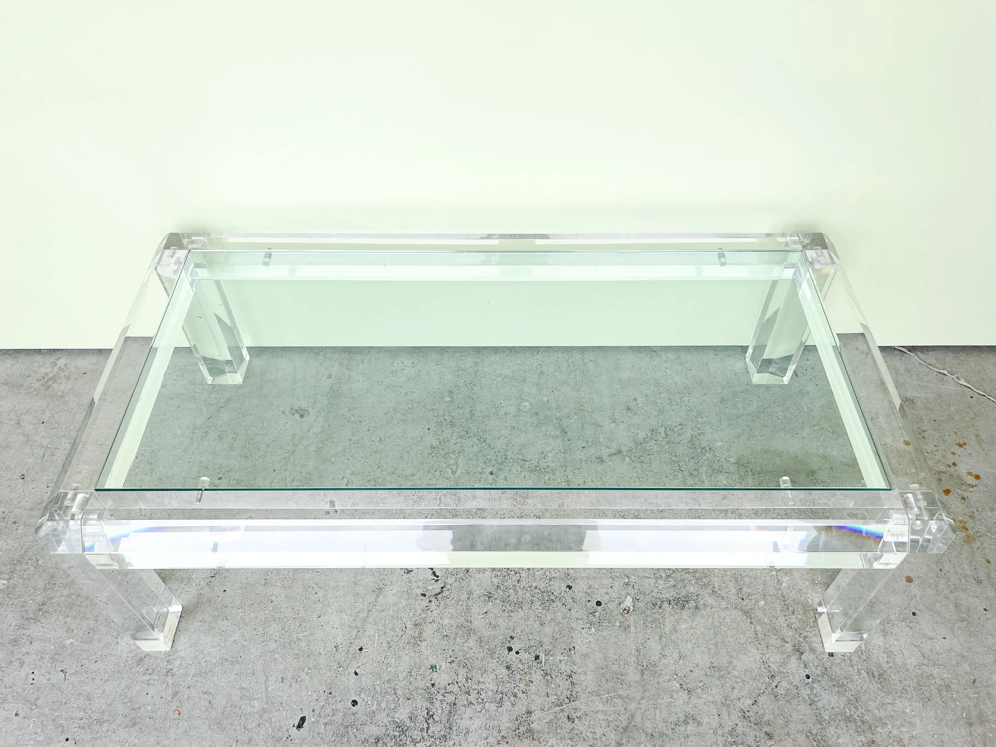Modern Glam Lucite Coffee Table - Image 2