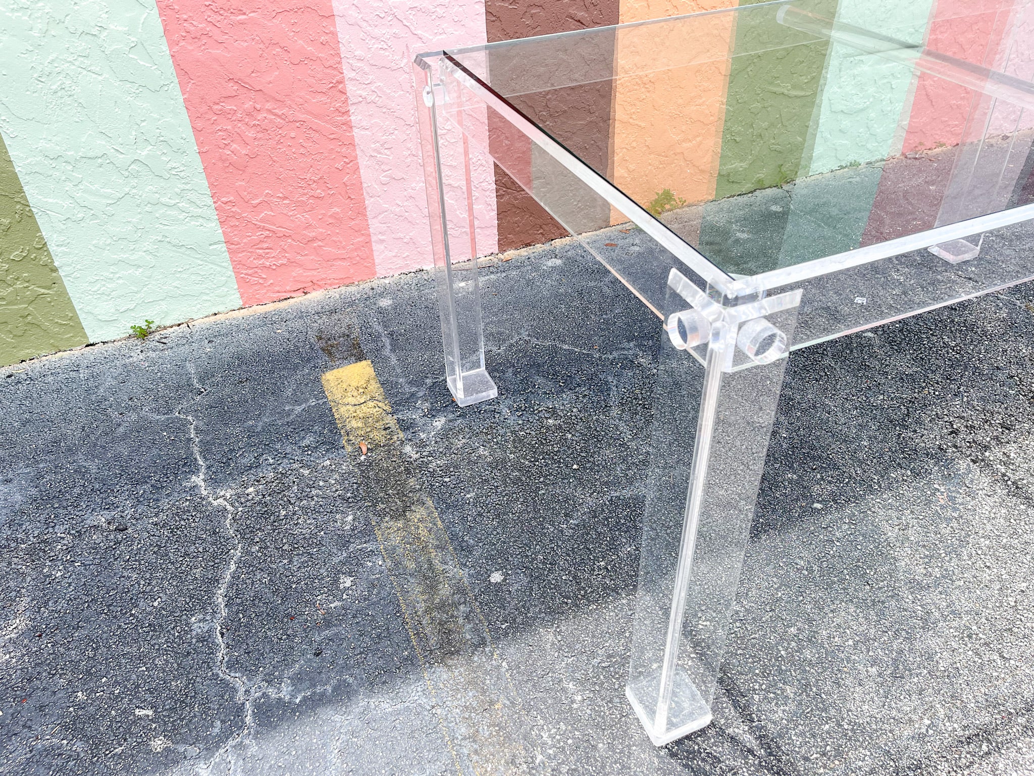 Modern Glam Lucite Dining Table - Image 6