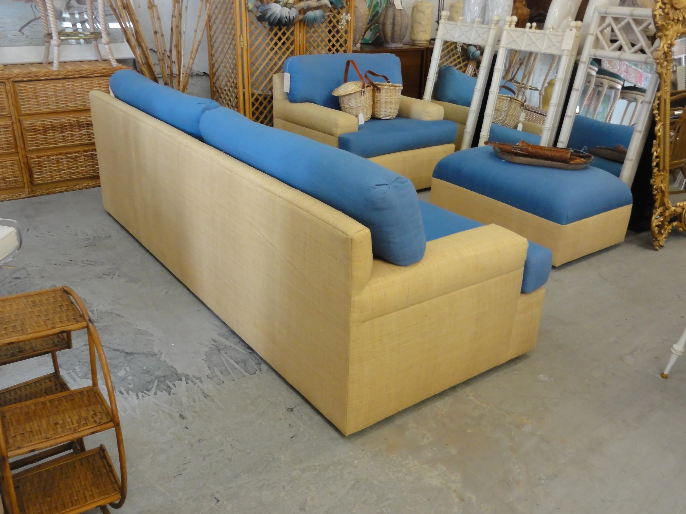 Modern Island Style Seagrass Sofa - Image 3