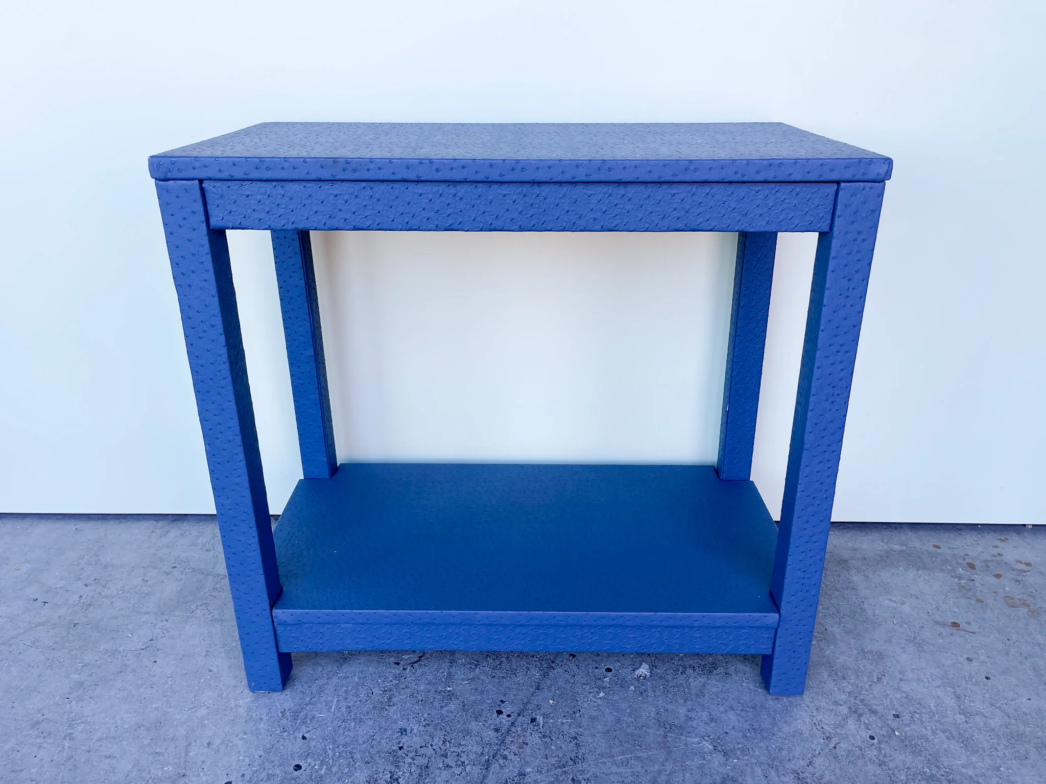 Modern Society Social Faux Snakeskin Wrapped End Table