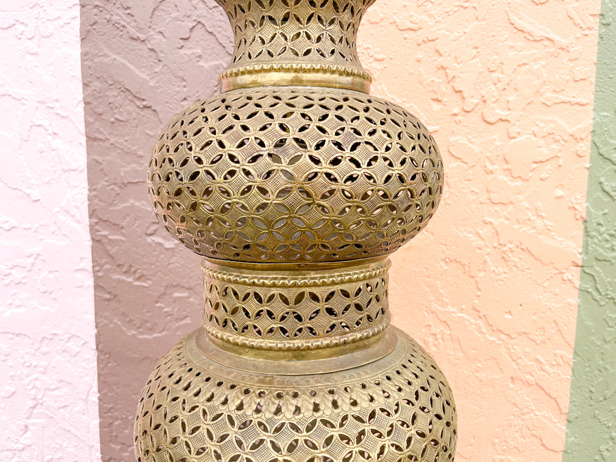 Moroccan Chic Brass Pendant - Image 3
