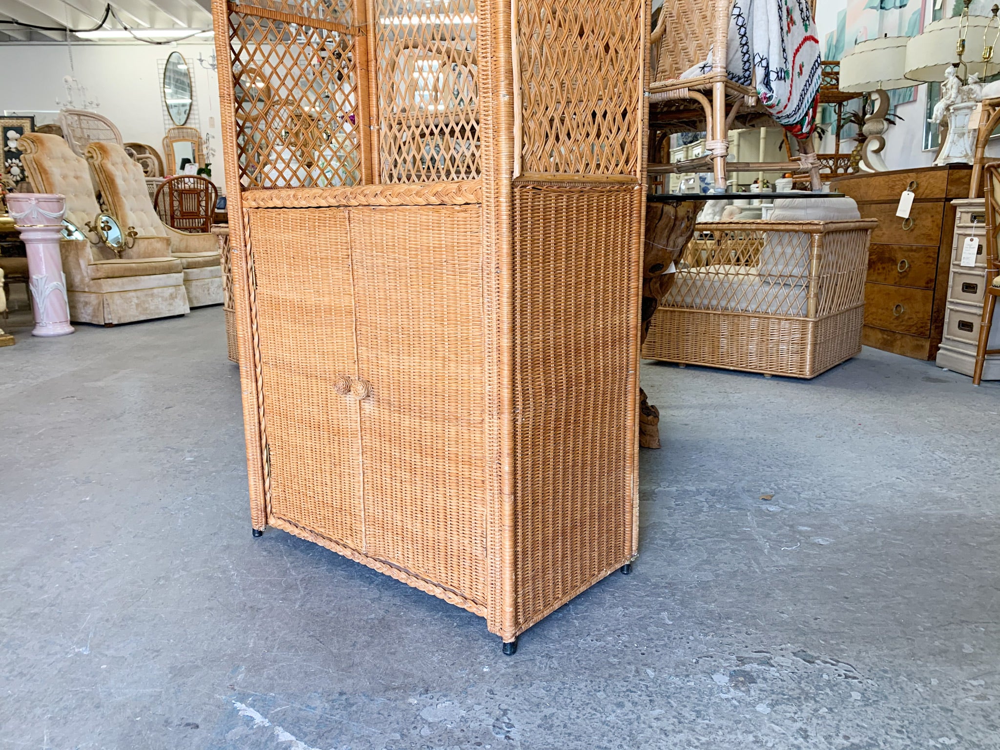 Moroccan Chic Rattan Etagere - Image 7