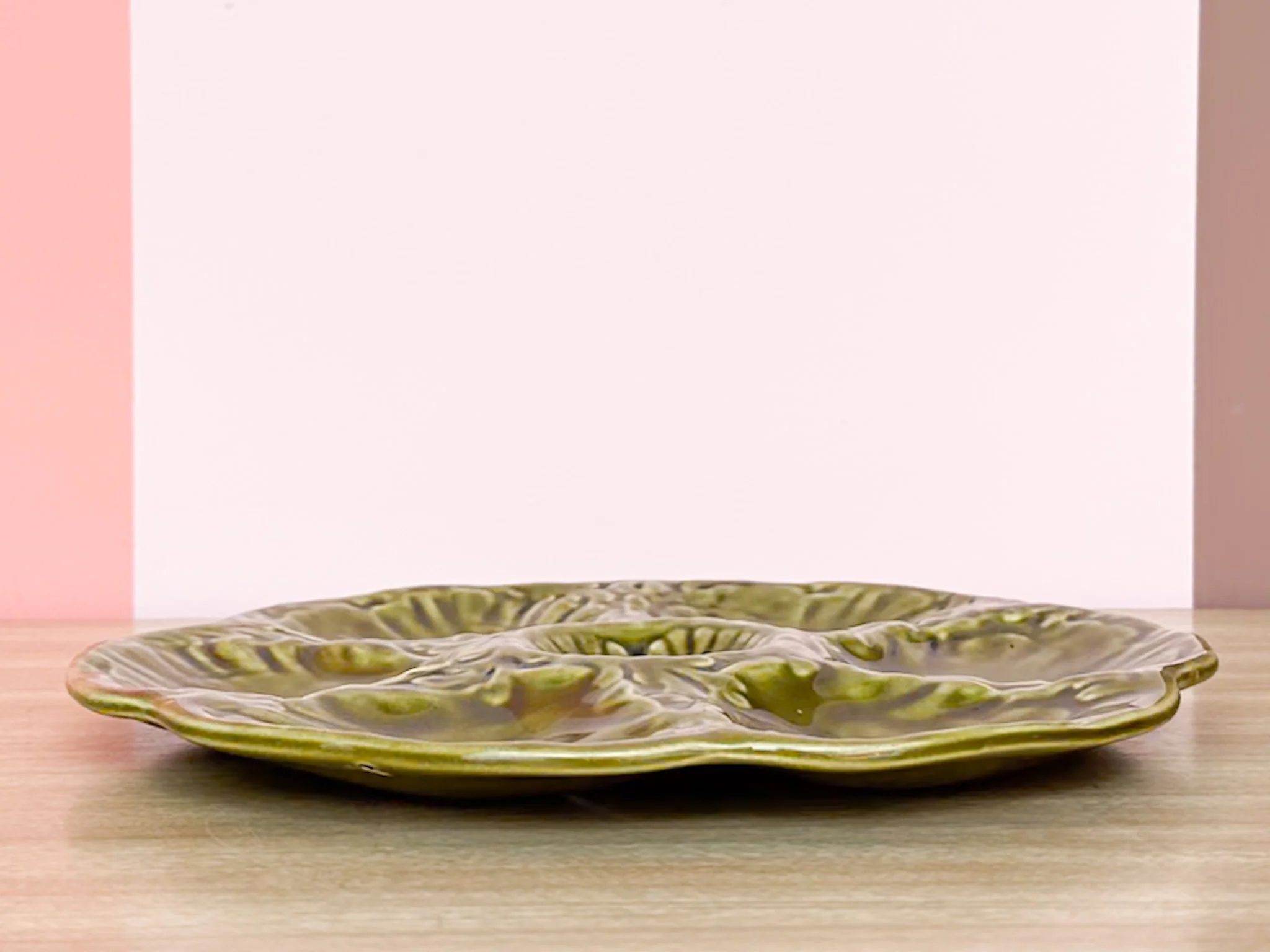 Moss Green French Oyster Plate - Image 3