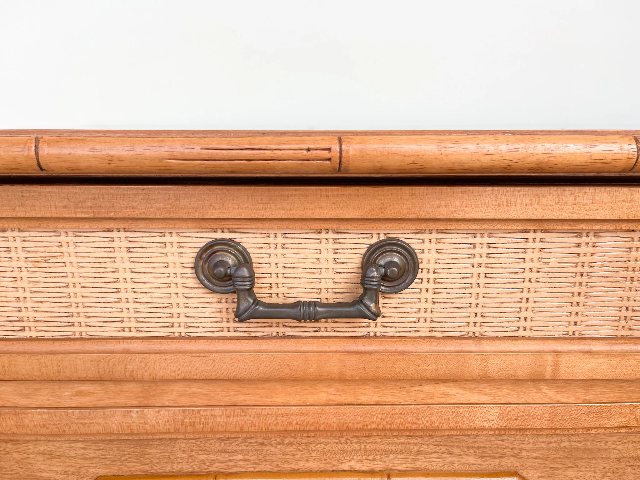 Natural Faux Bamboo Desk - Image 7