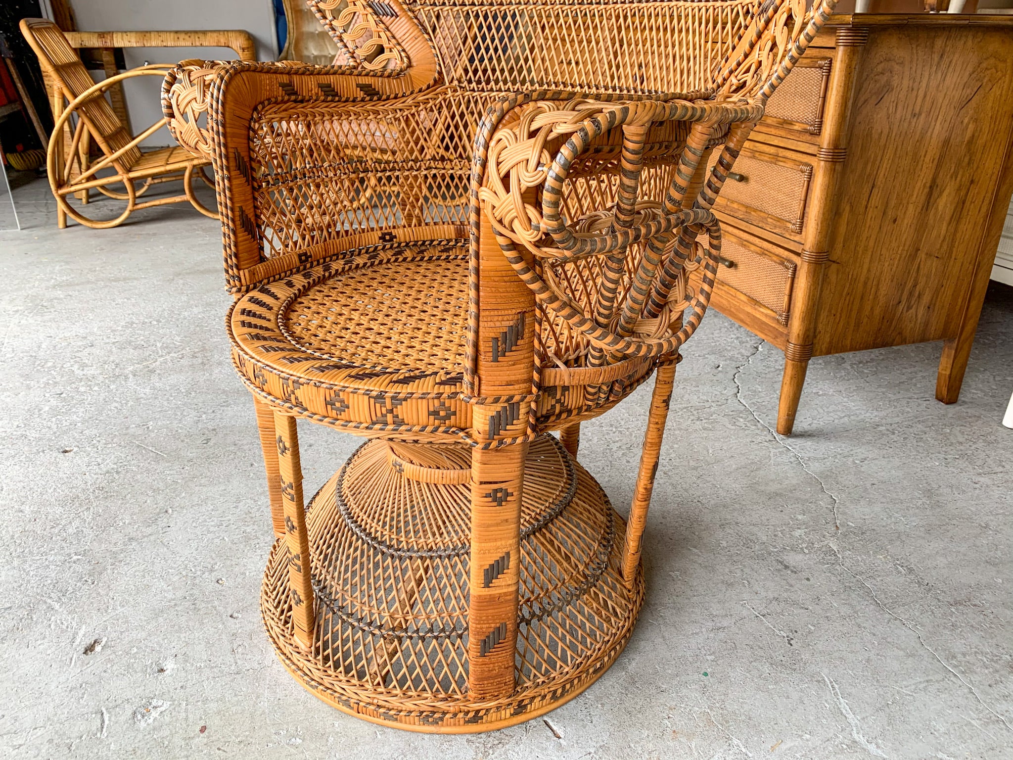 Natural Peacock Fan Chair - Image 5