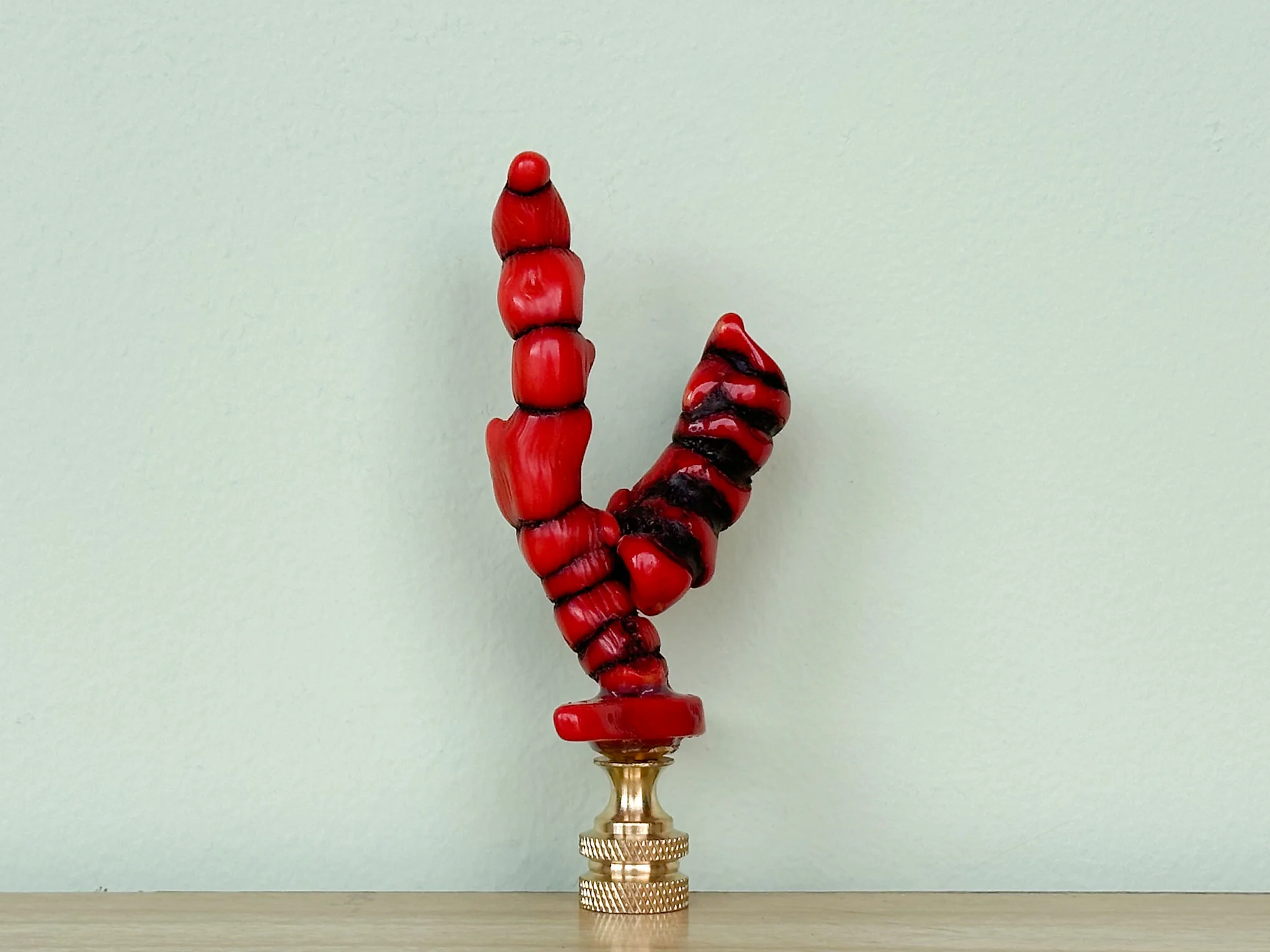 Natural Red Coral Finial - Image 2