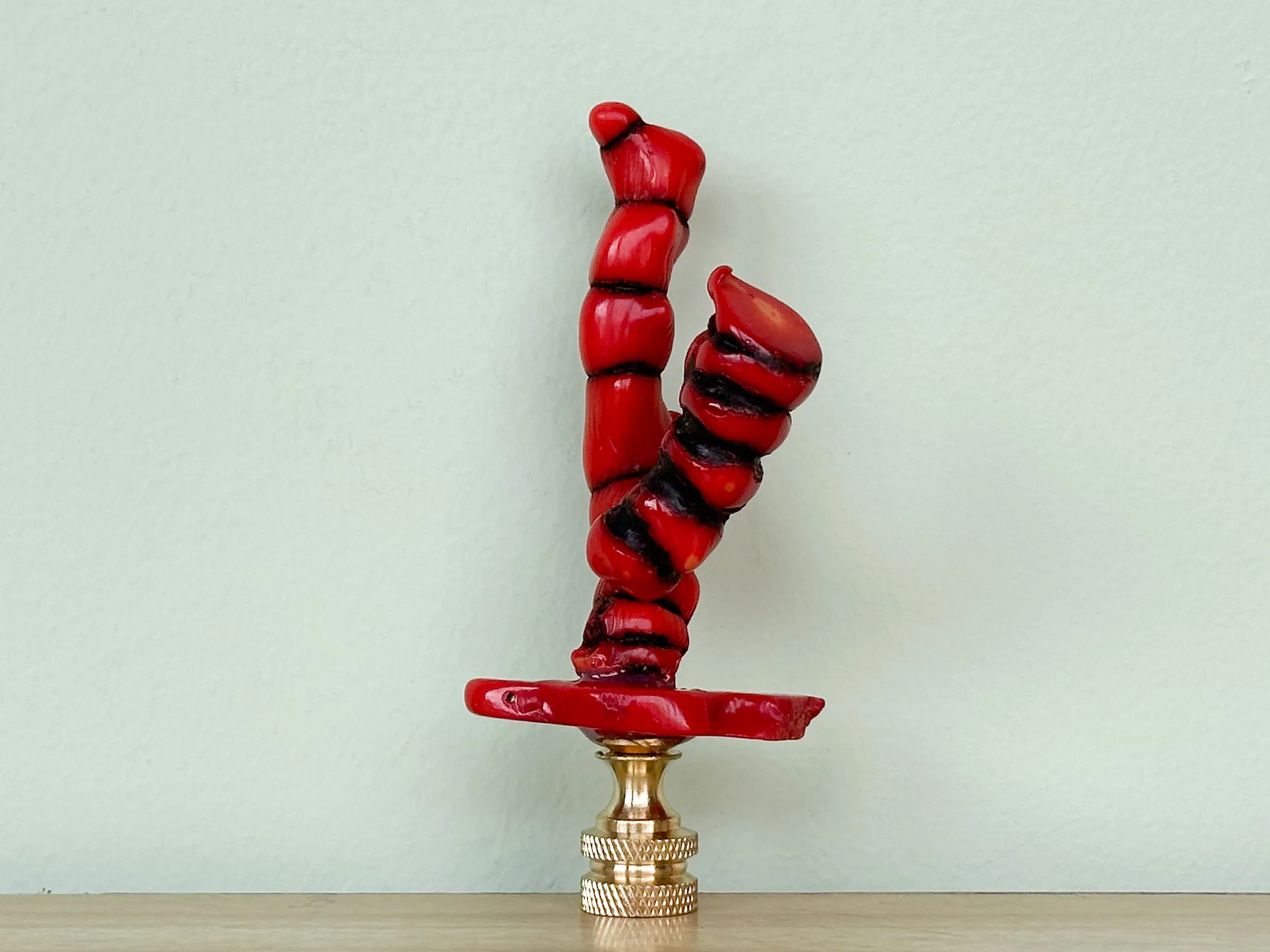 Natural Red Coral Finial - Image 3