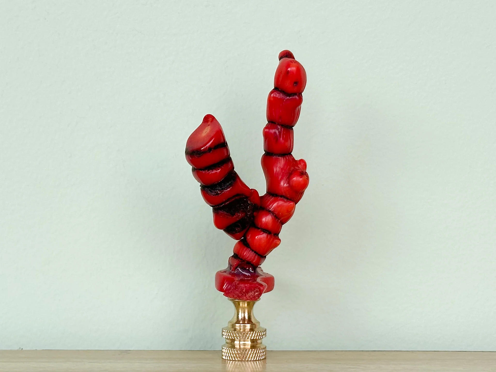 Natural Red Coral Finial - Image 4