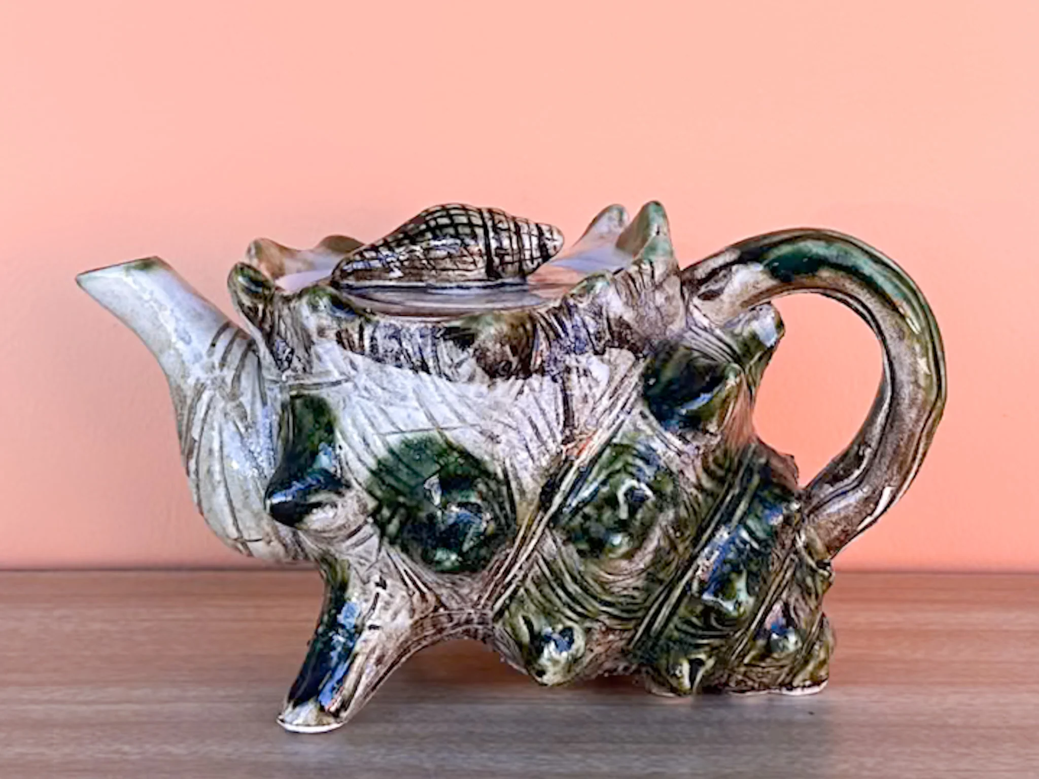 Old Florida Conch Teapot, Creamer, and Sugar Set - Image 6