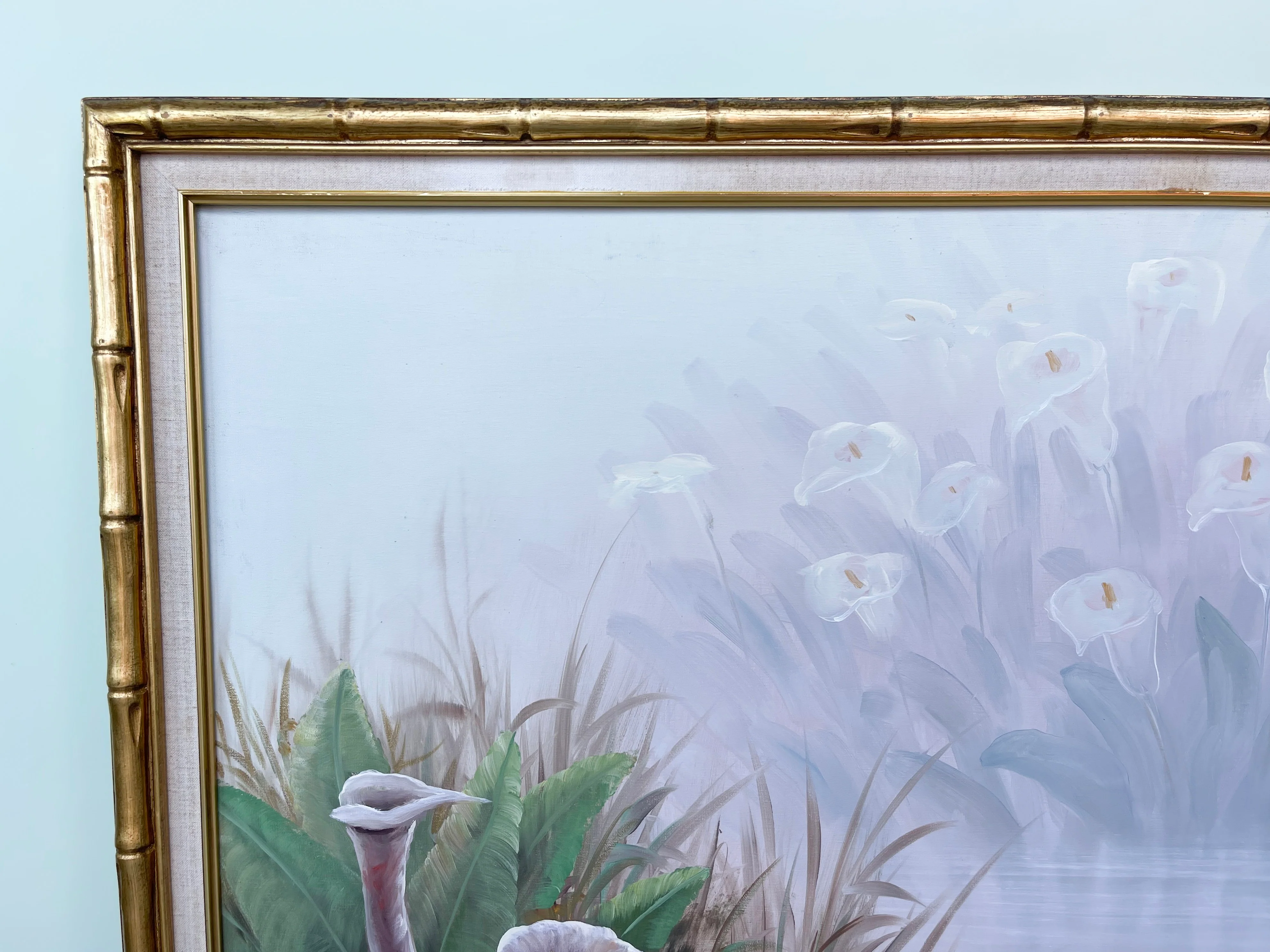 Old Florida Heron and Calla Lily Original Art - Image 3