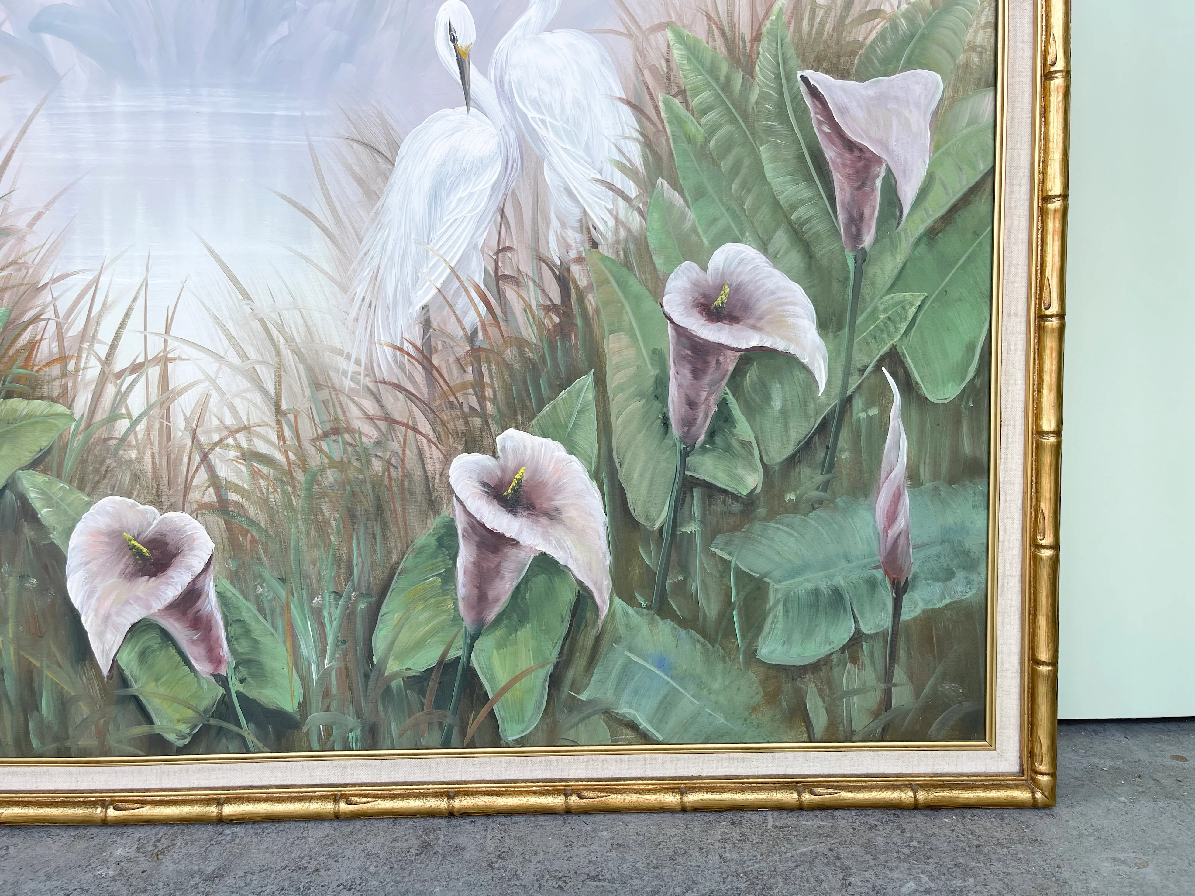 Old Florida Heron and Calla Lily Original Art - Image 6
