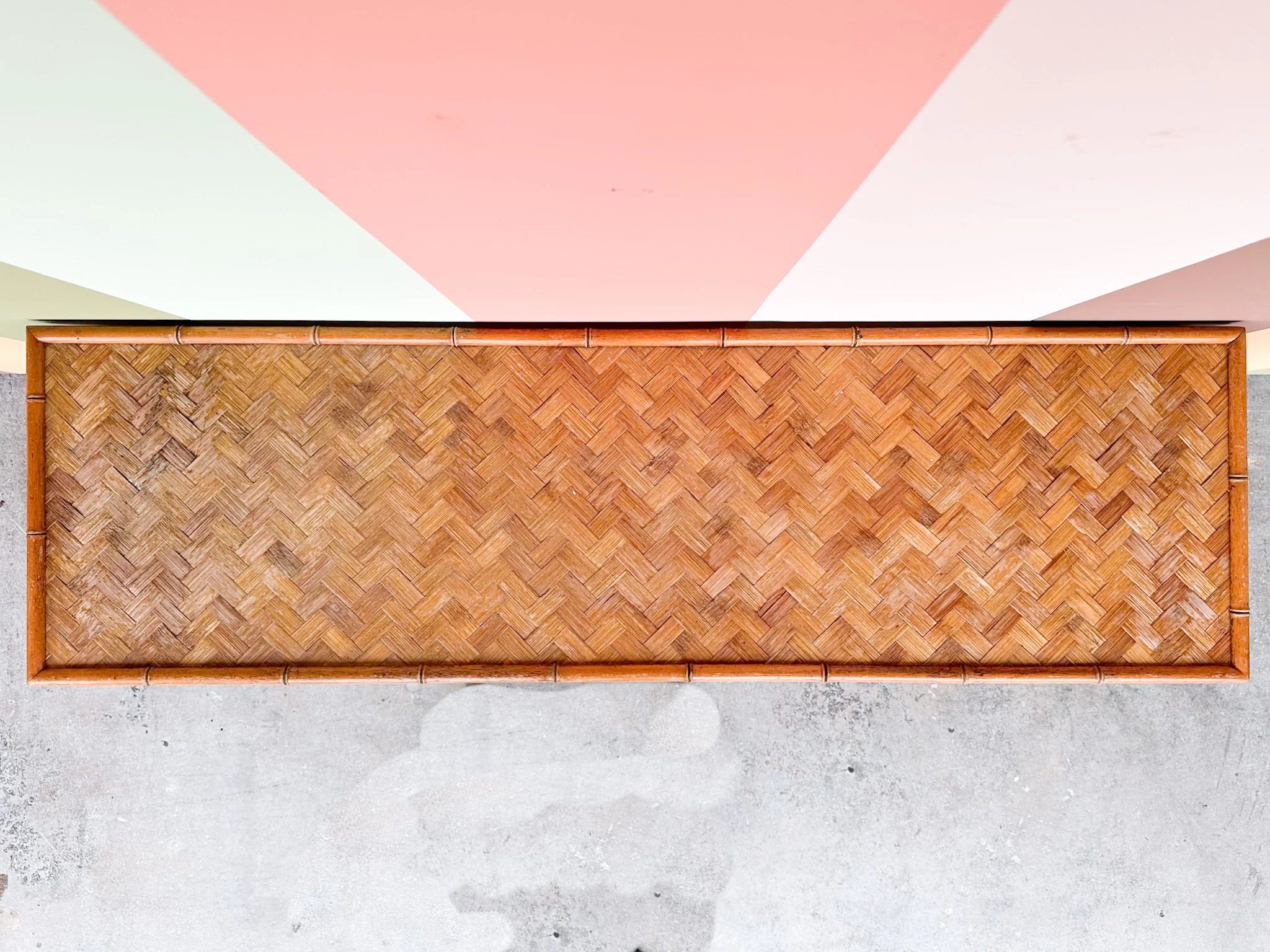 Old Florida Rattan Console - Image 6