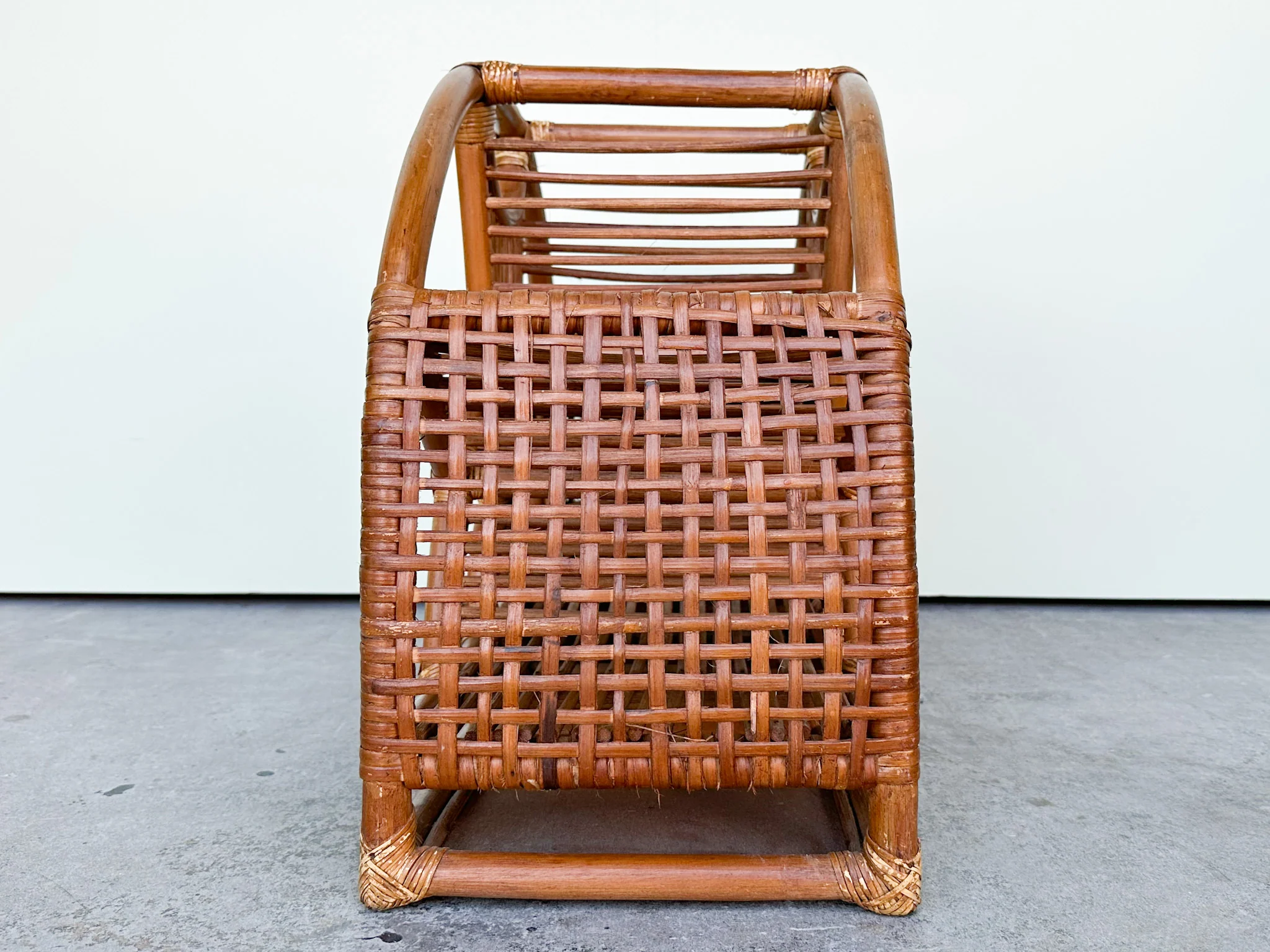 Old Florida Rattan Fan Shelf - Image 3