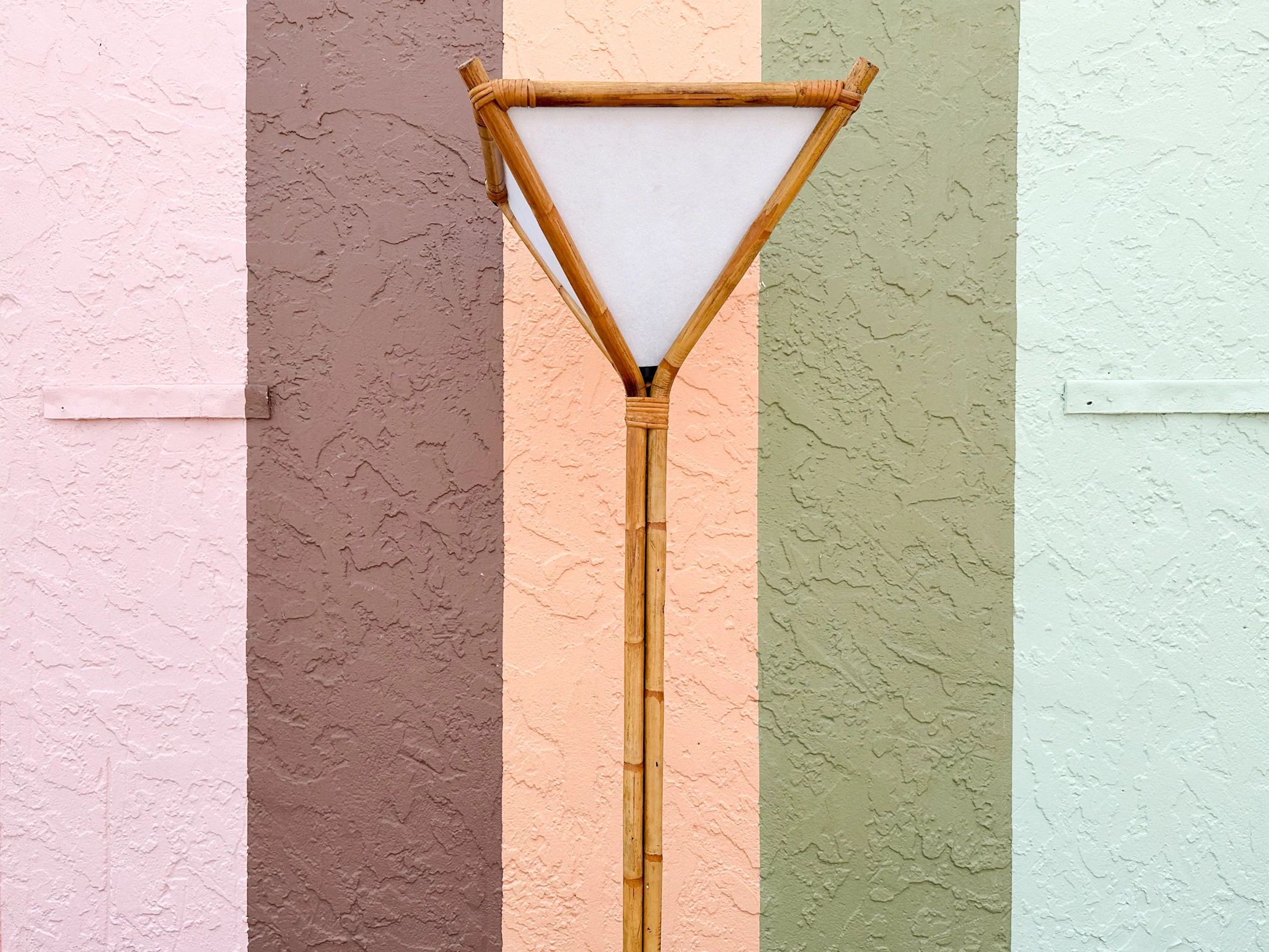 Old Florida Rattan Floor Lamp - Image 4