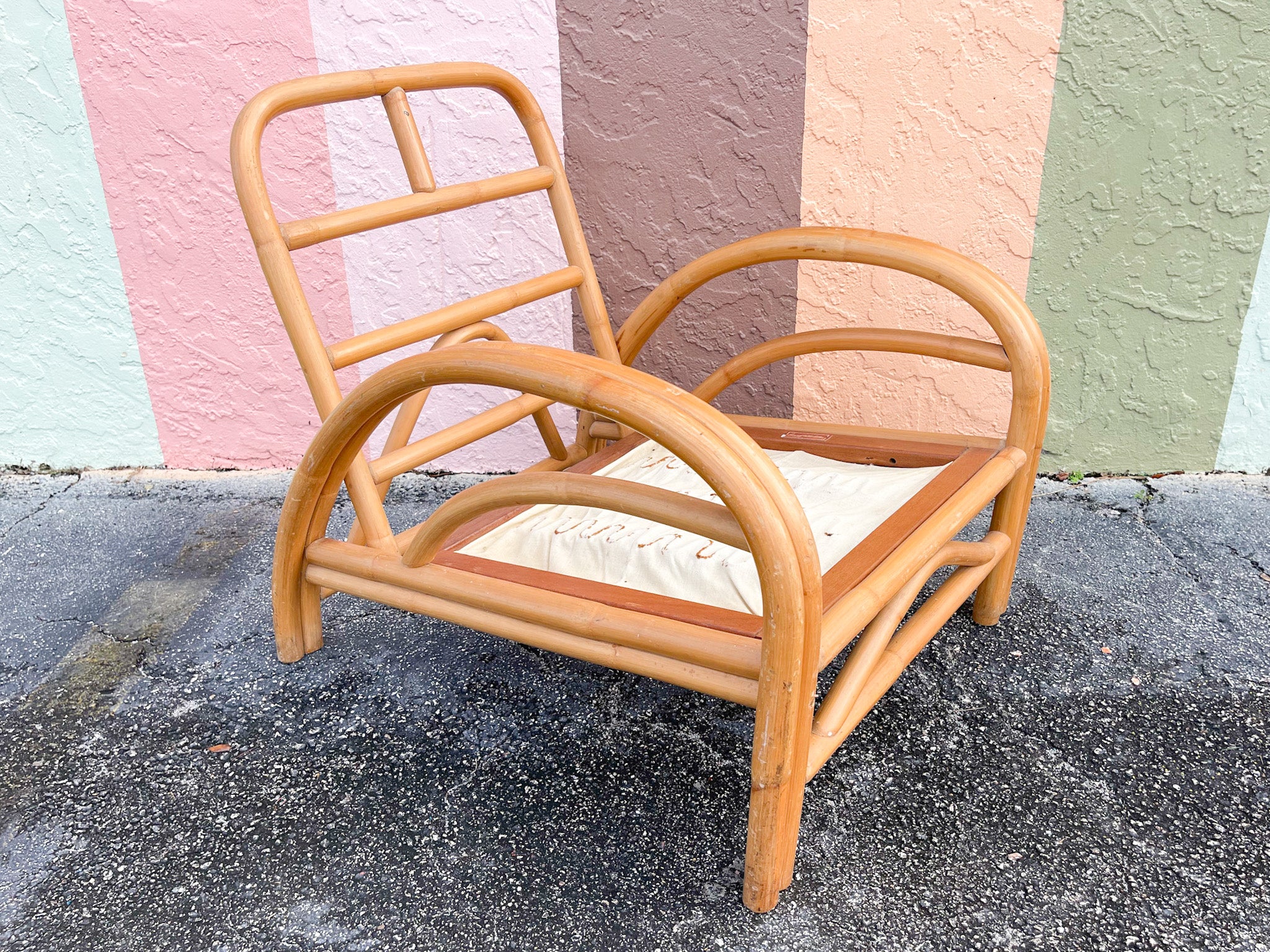 Old Florida Rattan Lounge Chair - Image 7