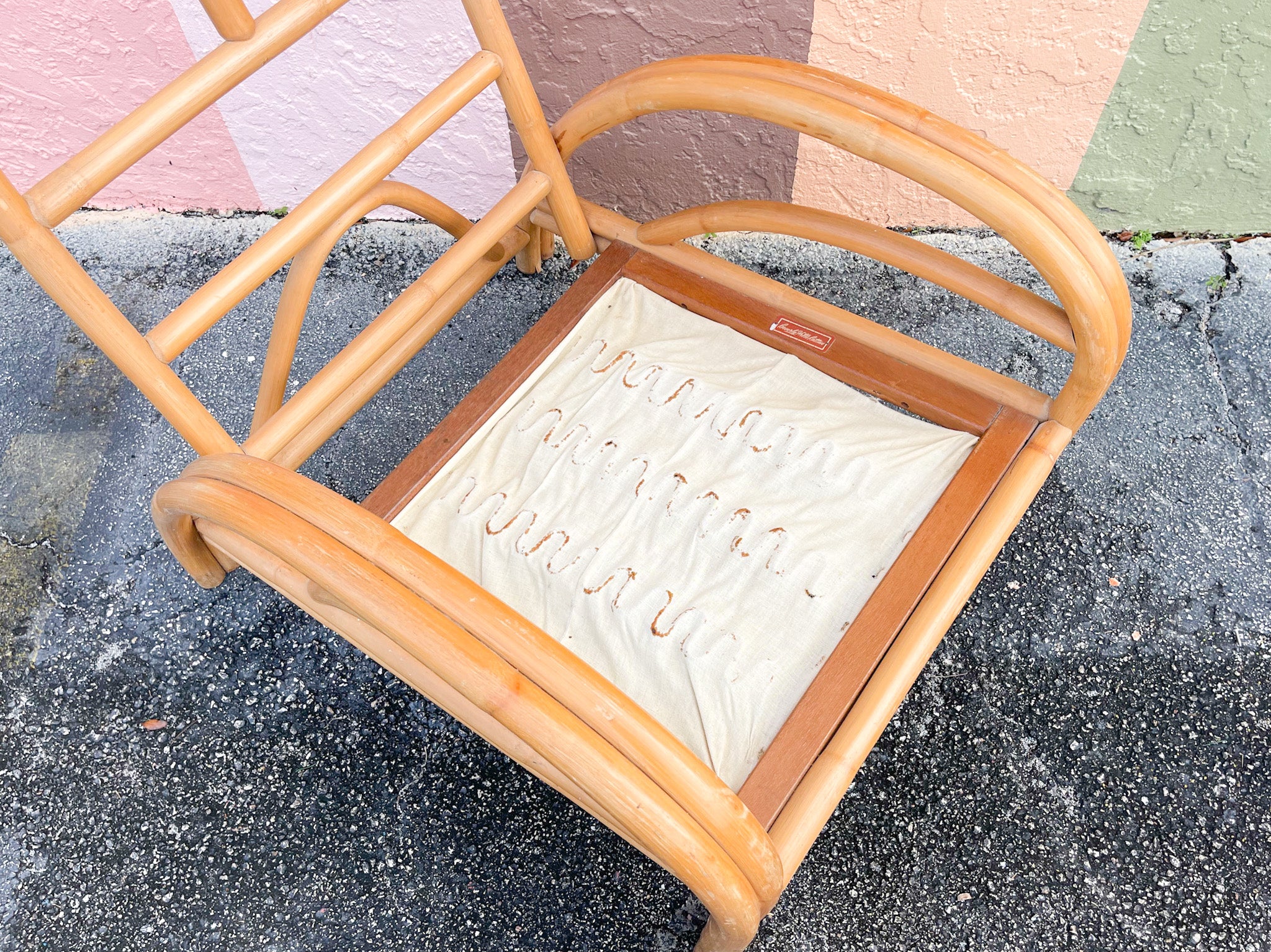 Old Florida Rattan Lounge Chair - Image 8