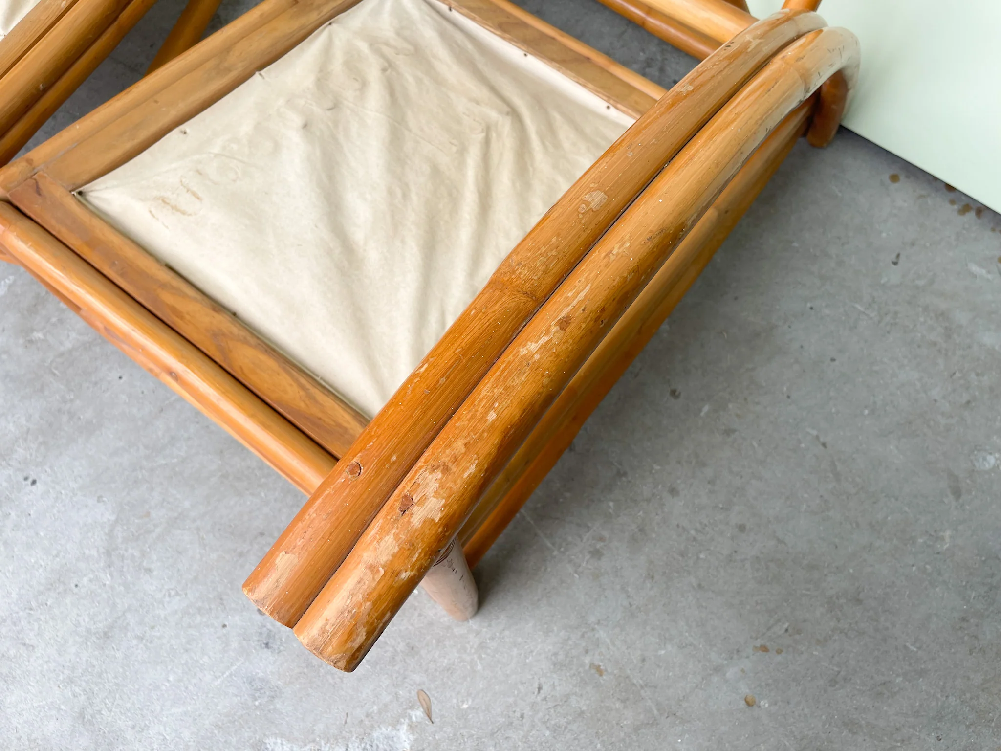 Old Florida Rattan Loveseat - Image 5