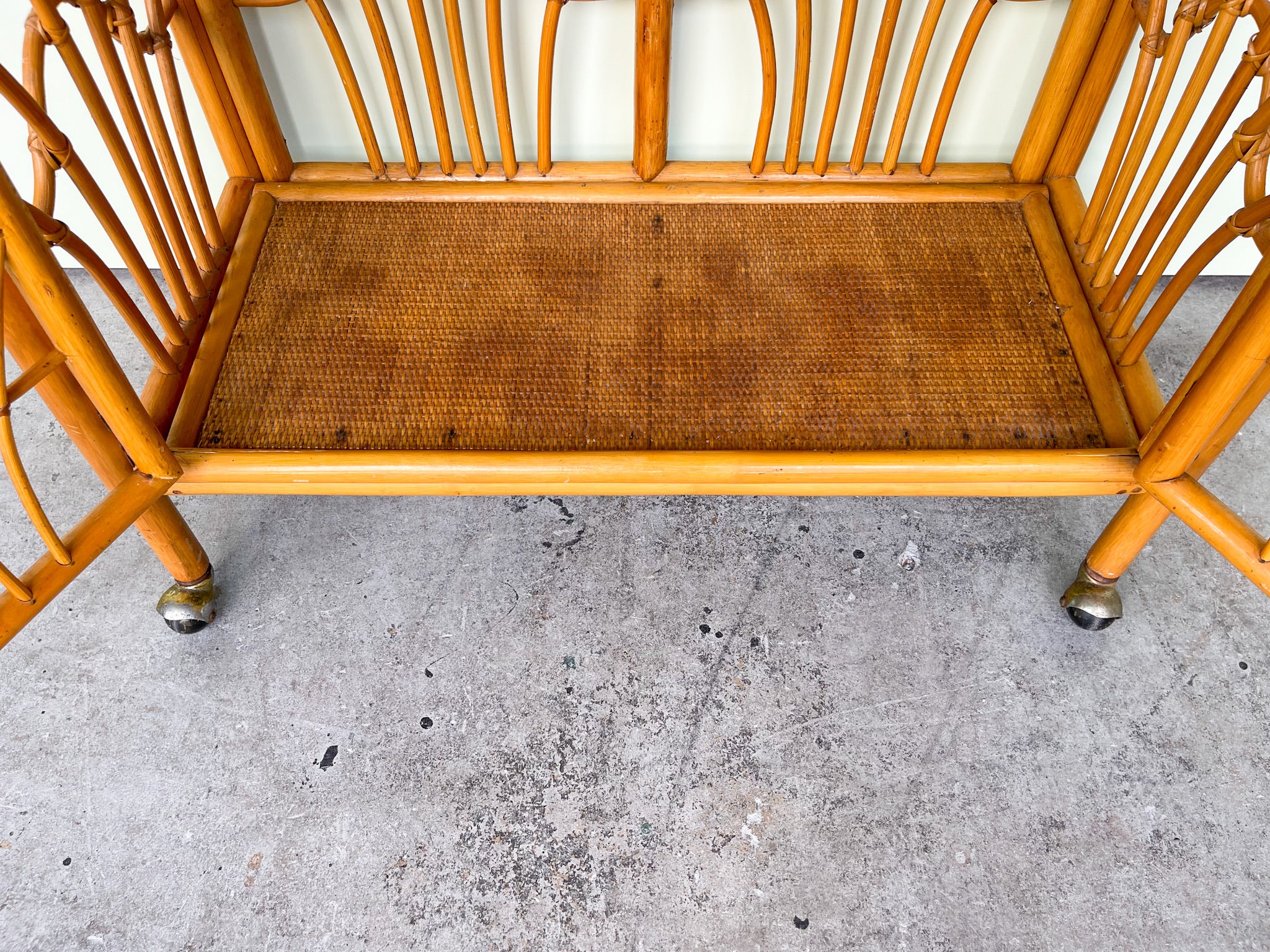 Old Florida Rattan Server - Image 3