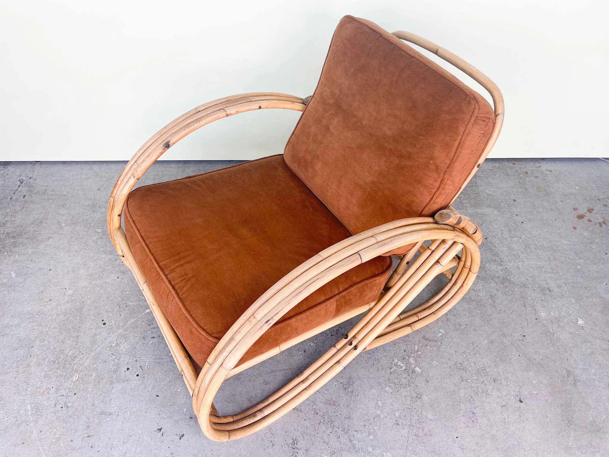 Old Florida Reclining Rattan Lounge Chair - Image 2