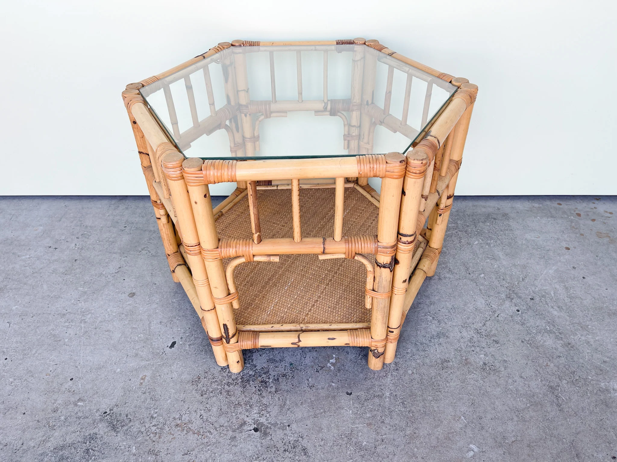 Old Florida Style Octagon Side Table - Image 2