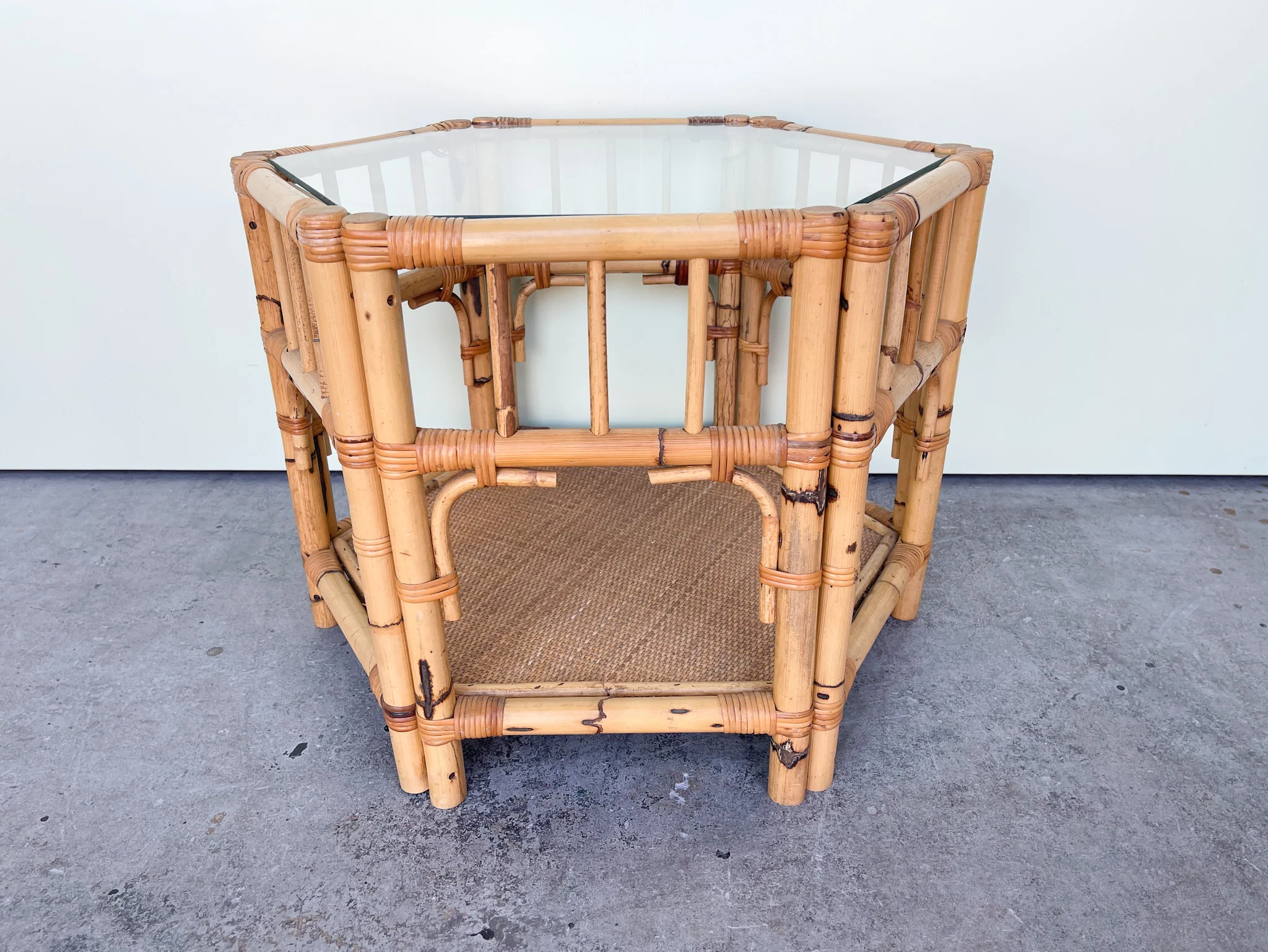 Old Florida Style Octagon Side Table - Image 4