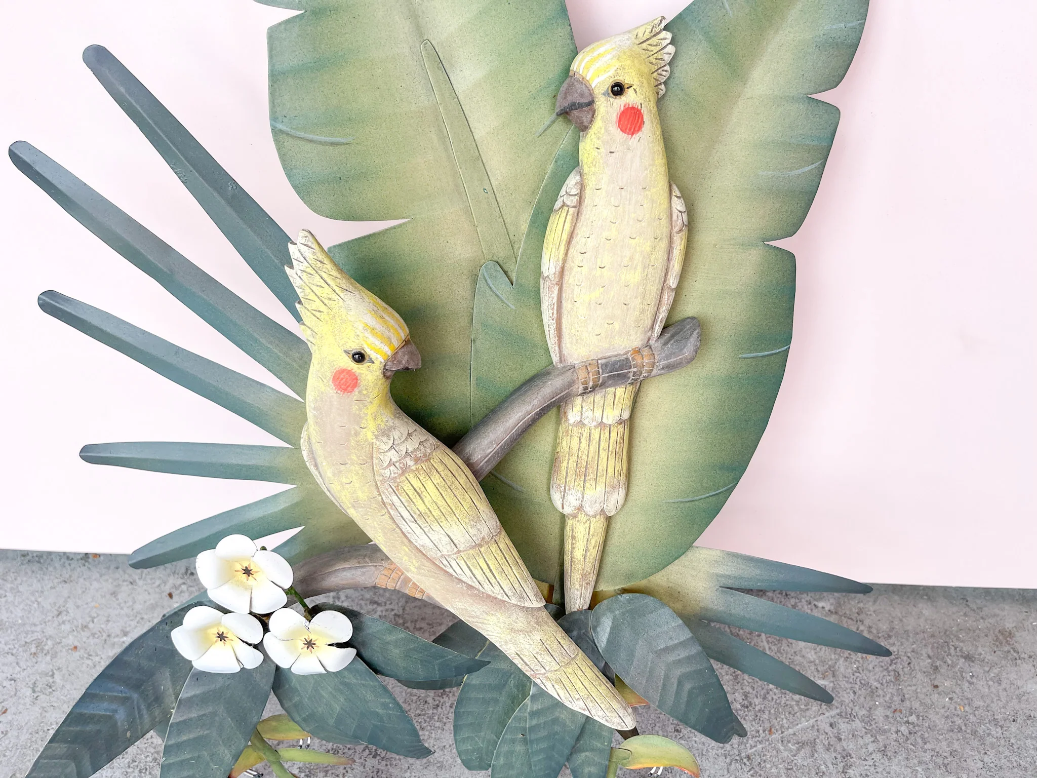 Old Florida Wood Carved Bird Art - Image 2