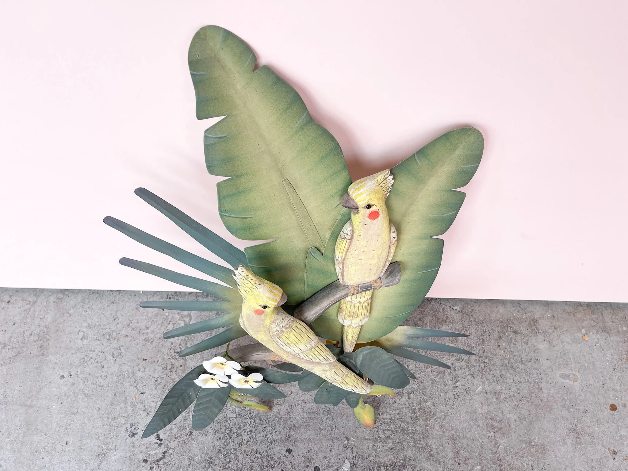 Old Florida Wood Carved Bird Art - Image 3
